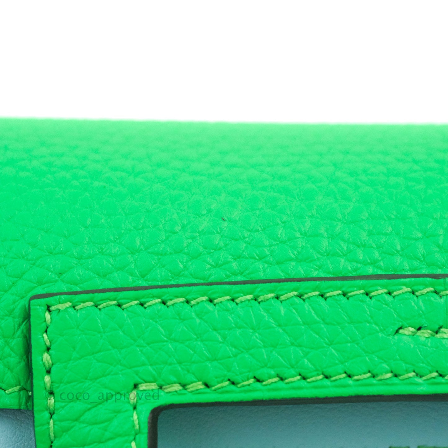 Hermès Halzan 25 Vert Comics/ Bleu Zephyr Clemence Palladium Hardware
