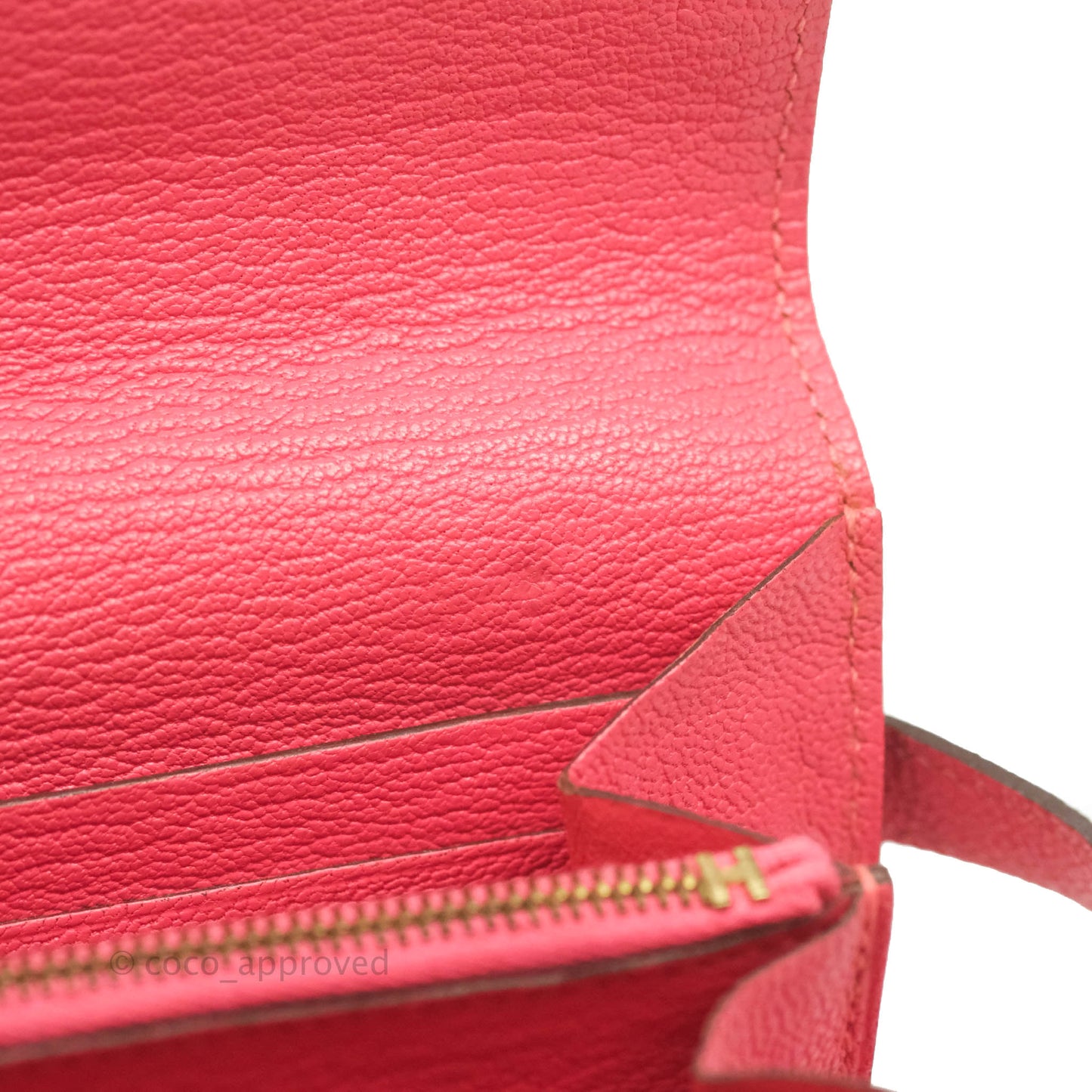 Hermès Kelly Wallet Rose Lipstick Chevre Gold Hardware