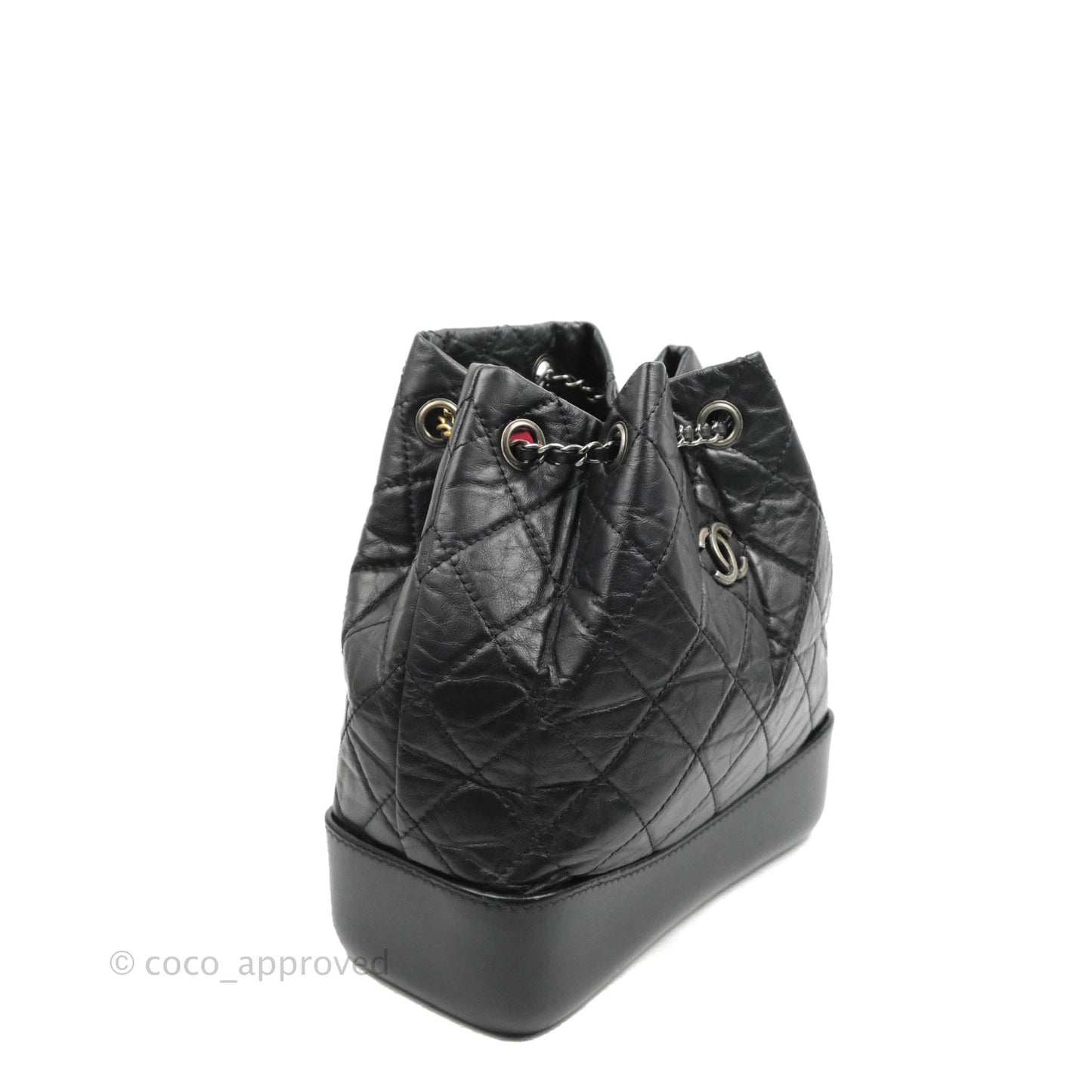 Chanel Small Gabrielle Backpack Black Aged Calfskin