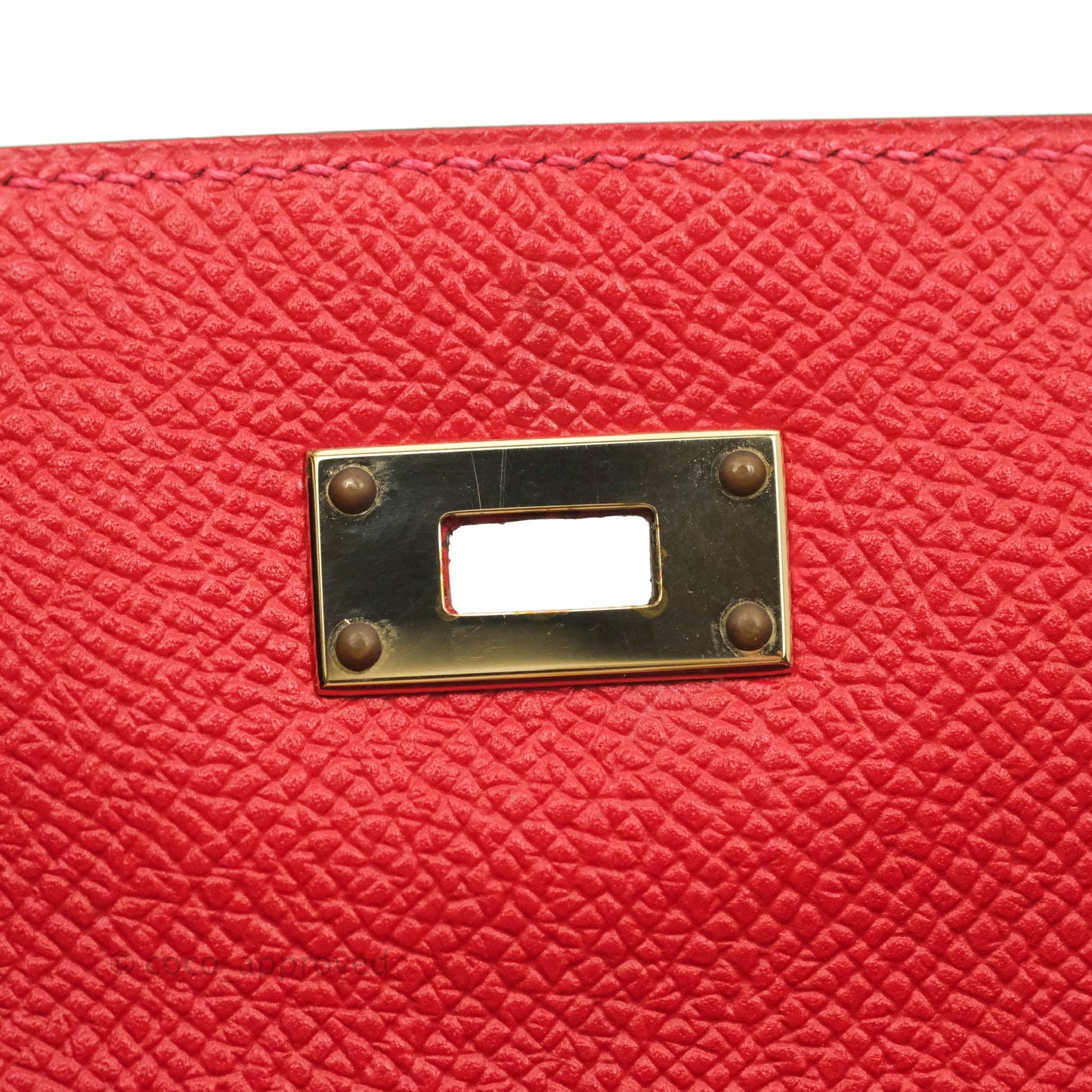 Hermès Kelly Wallet Red Epsom Gold Hardware