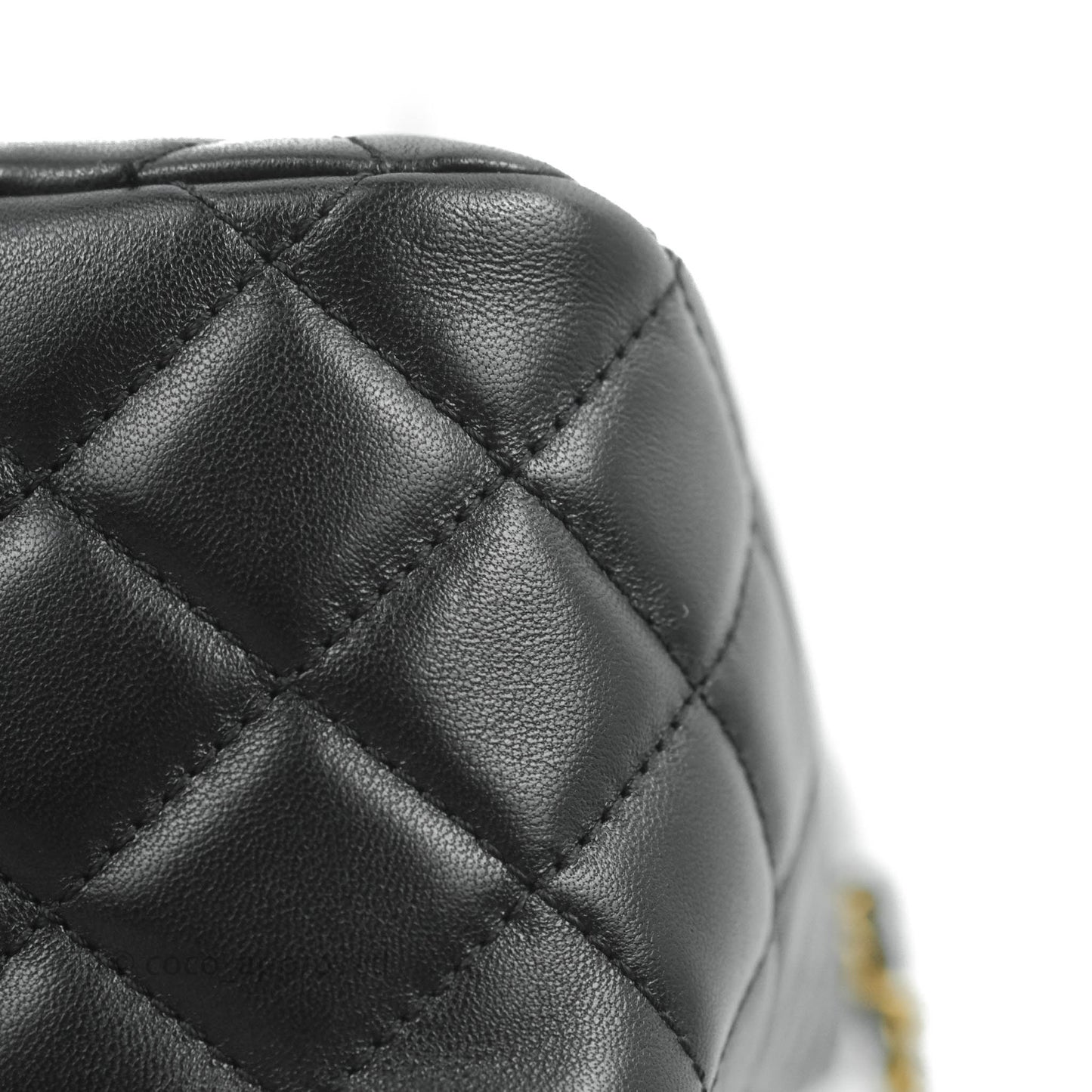 Chanel Black Pearl Crush Hobo Bag Lambskin Aged Gold Hardware
