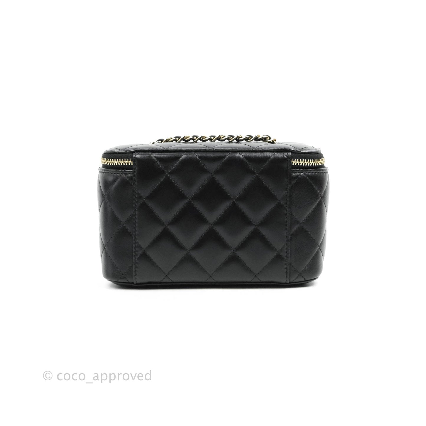 Chanel Vanity with Classic Chain Black Lambskin Gold Hardware