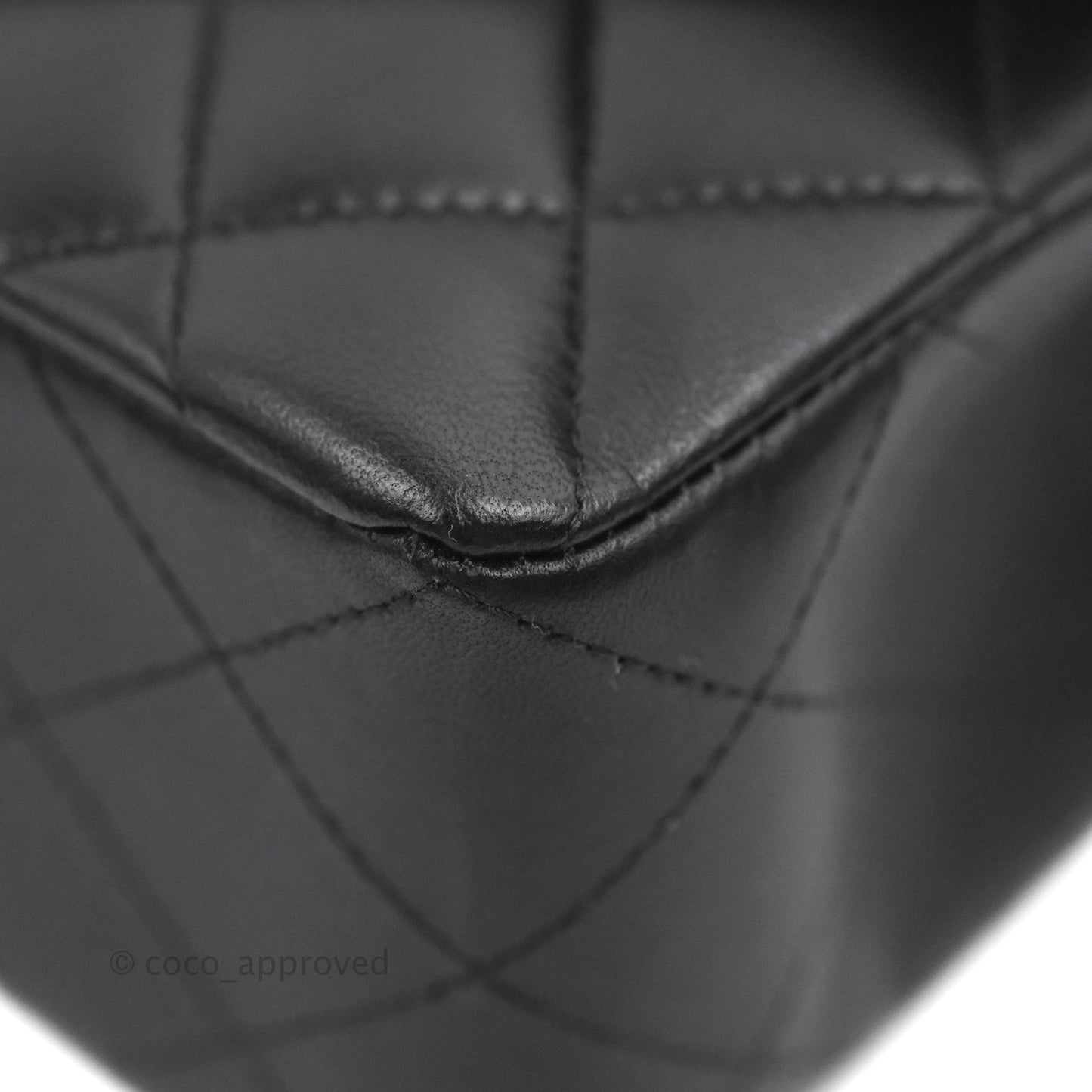 Chanel Small Classic Quilted Flap Black Lambskin Gold Hardware