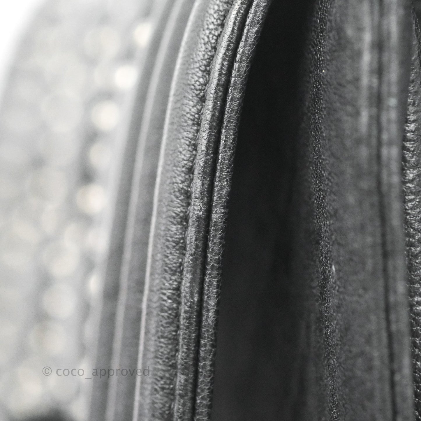Chanel Quilted Small Boy Studded Bag Black Aged Calfskin Ruthenium Hardware