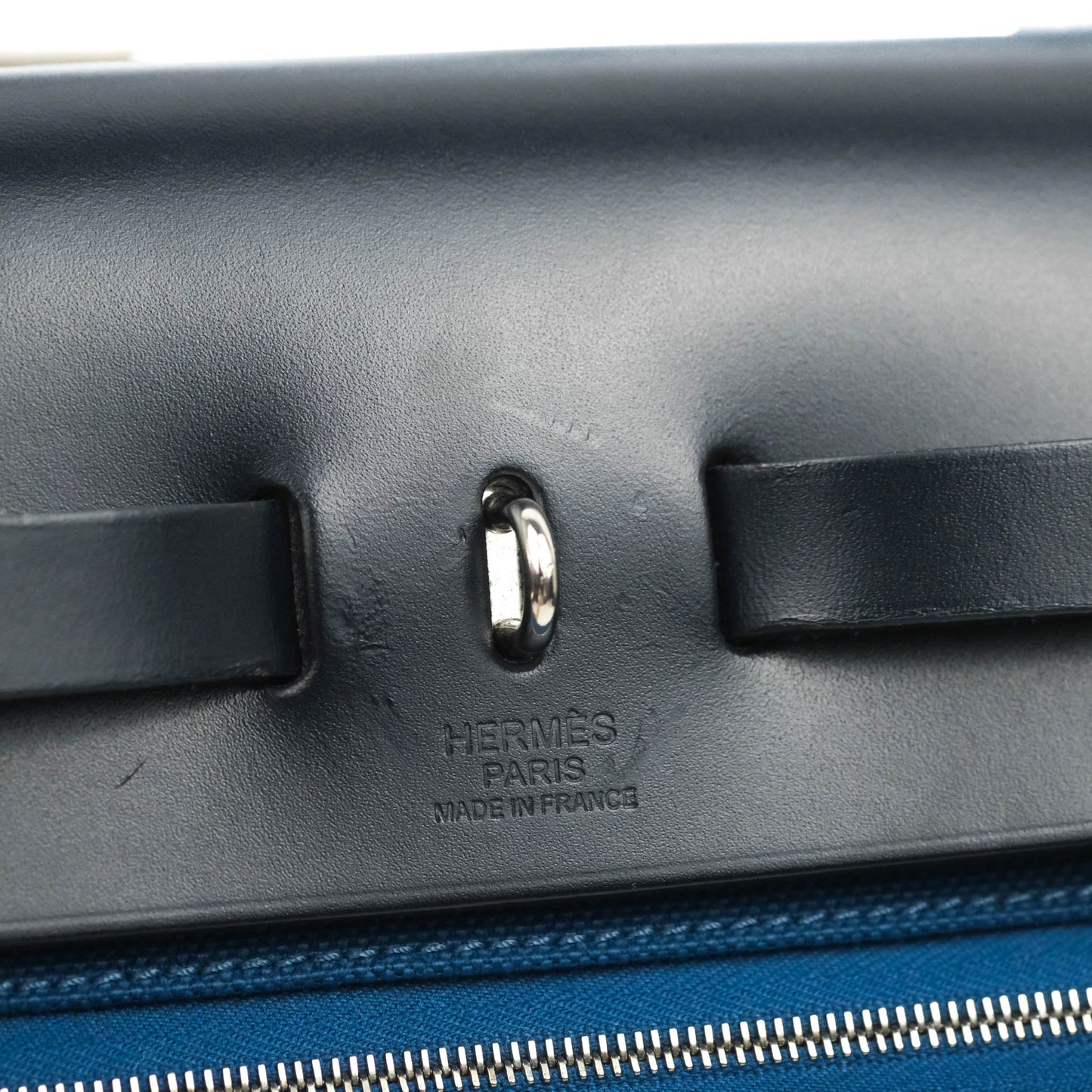 Hermès Herbag Zip 31 Bleu Ocean/Bleu Indigo Canvas Palladium Hardware