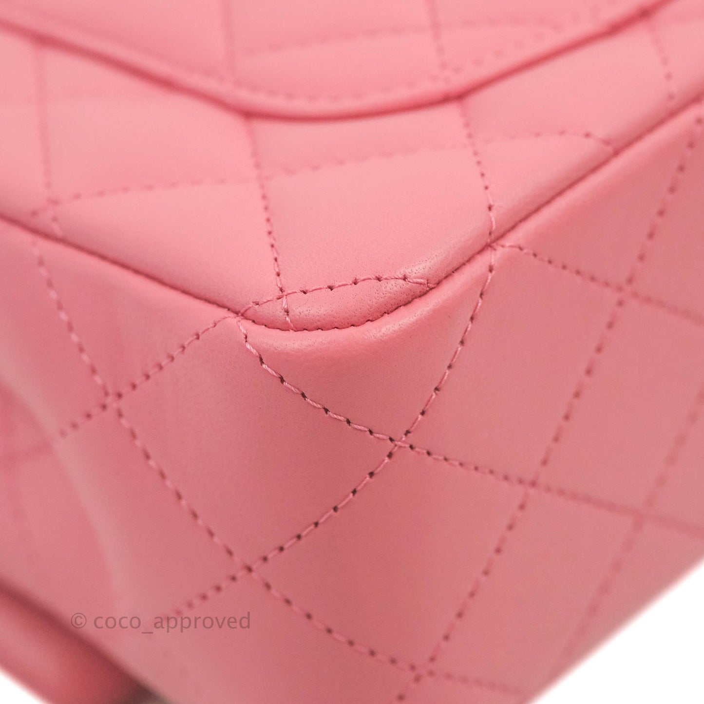 Chanel Top Handle Mini Rectangular Flap Bag Pink Lambskin Gold Hardware