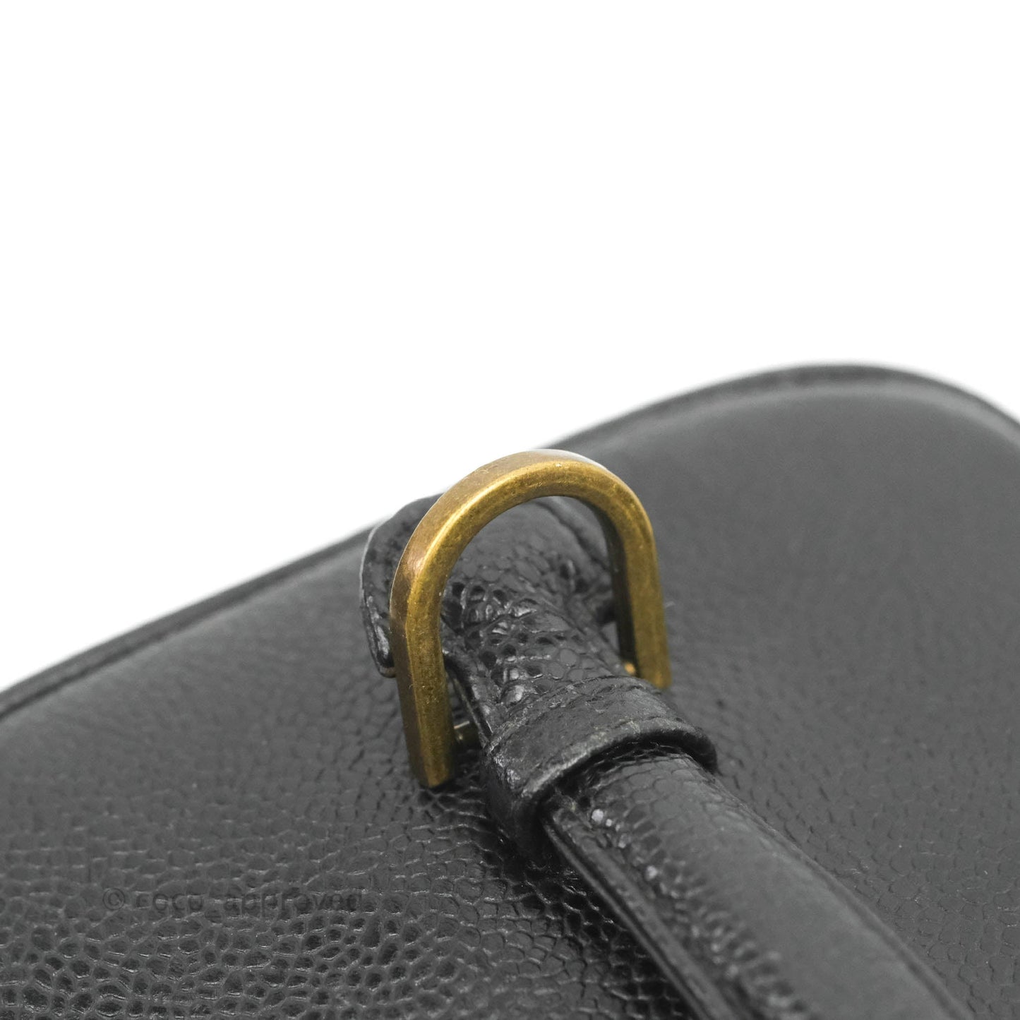 Chanel Vintage Vanity Case Black Caviar Gold Hardware