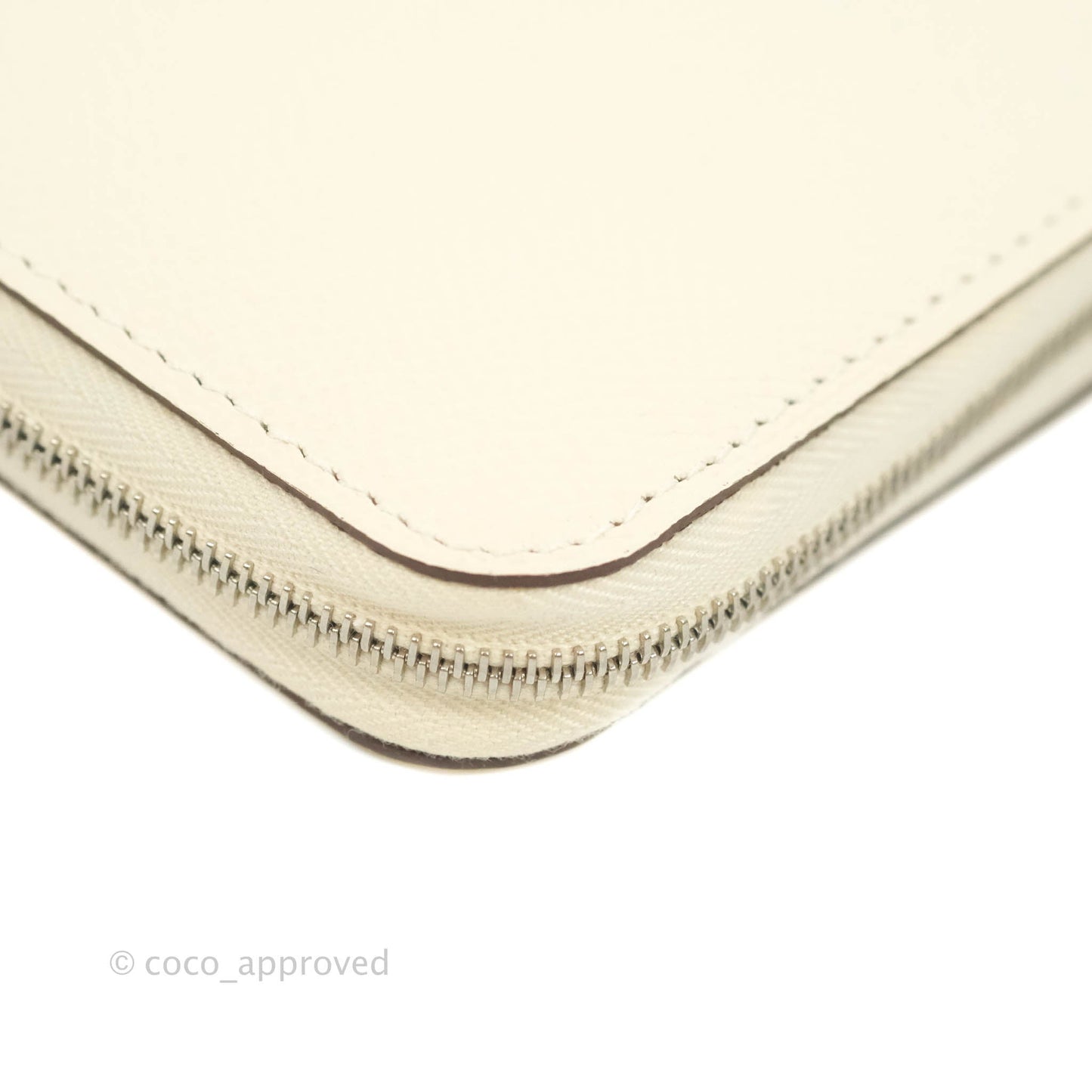 Hermès Silk In Compact Wallet Nata Epsom with La Patisserie Francaise Print
