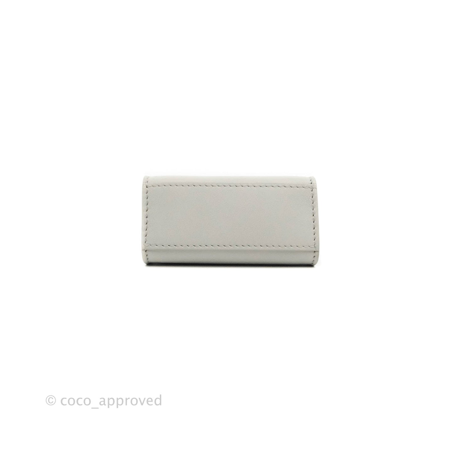 Delvaux Mini Brillant Bag Charm Light Grey Calfskin