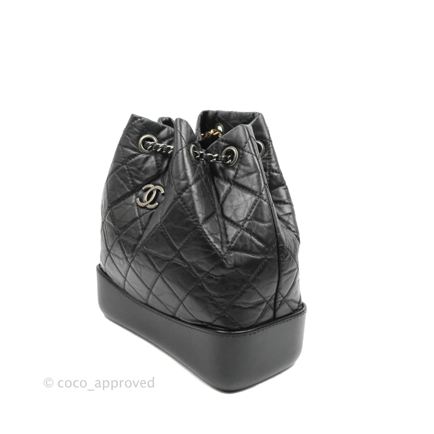 Chanel Small Gabrielle Backpack Black Aged Calfskin