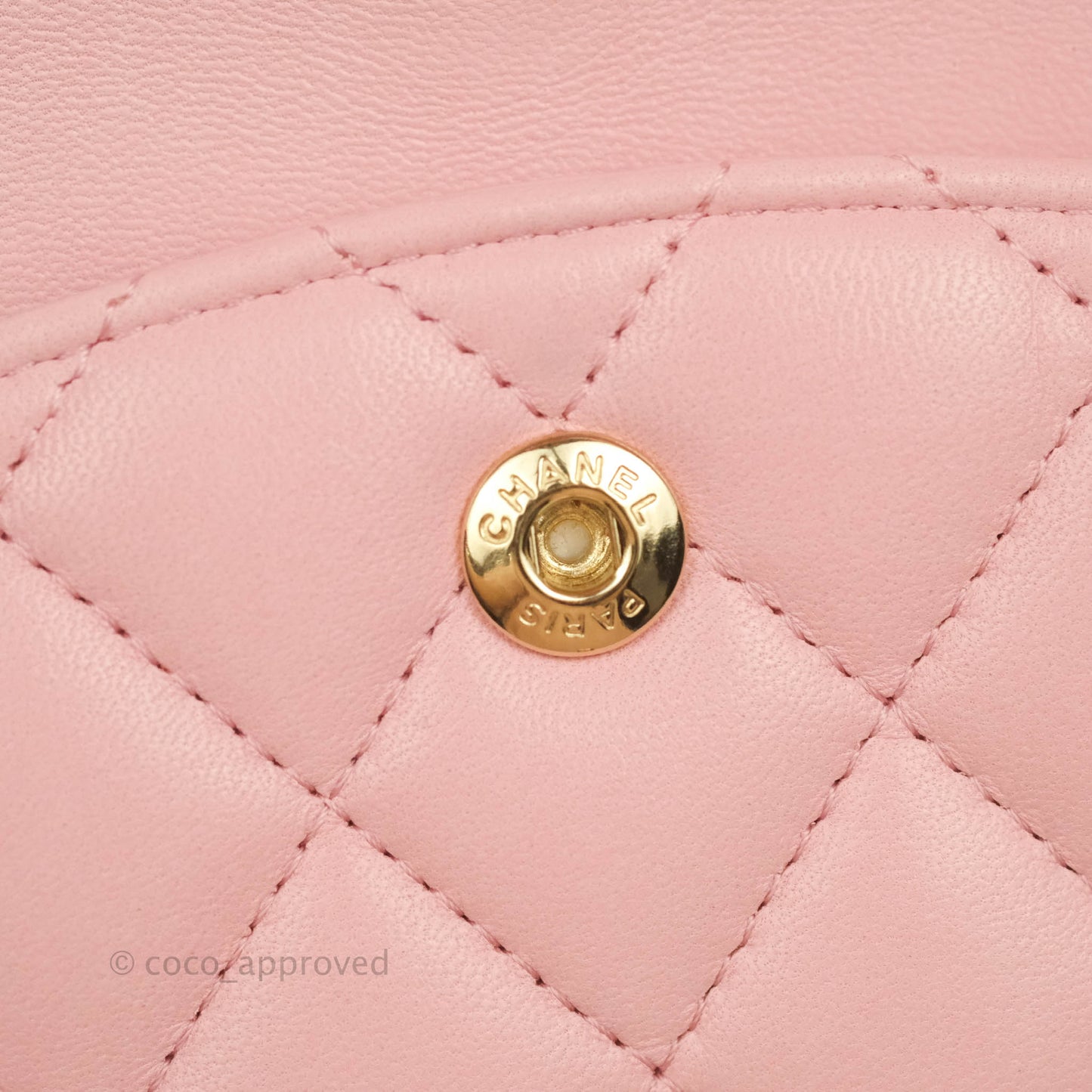 Chanel Classic M/L Medium Flap Quilted Pink Lambskin Gold Hardware