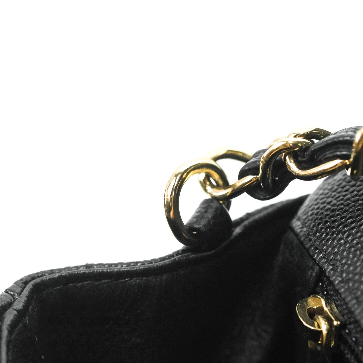 Chanel Chevron Mini Rectangular Flap Black Caviar Gold Hardware