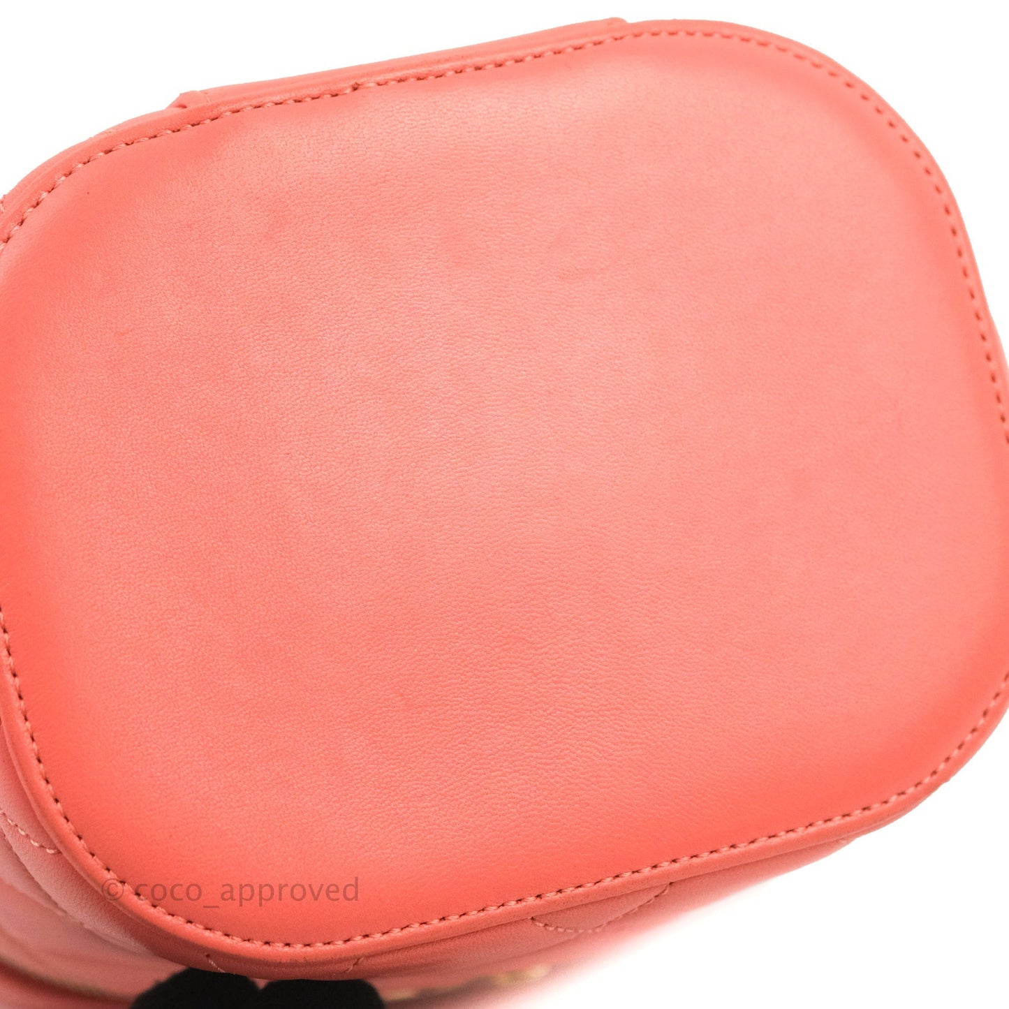 Chanel Trendy CC Vanity Case Coral Pink Lambskin Gold Hardware