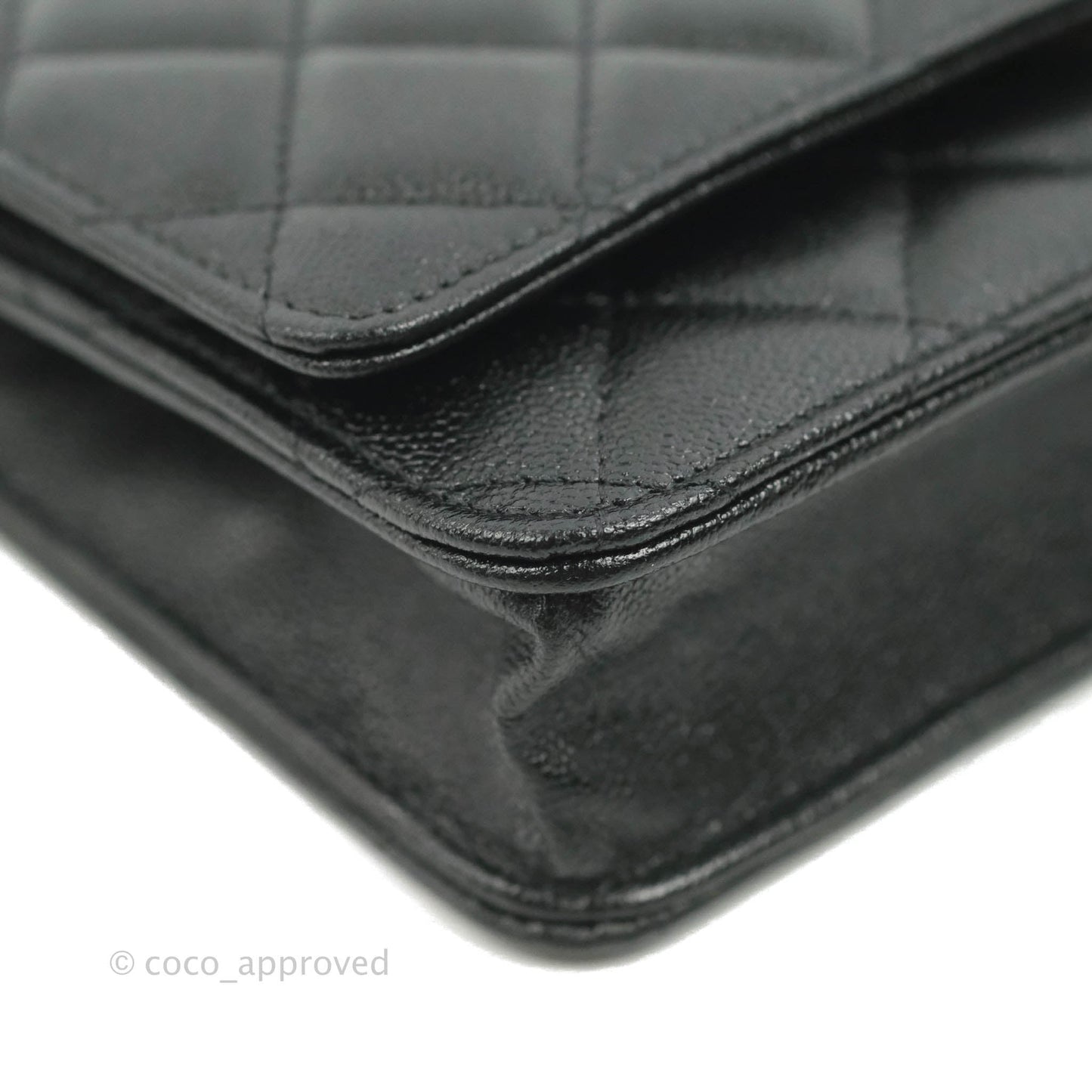 Chanel Quilted Wallet on Chain WOC Black Caviar Gold Hardware
