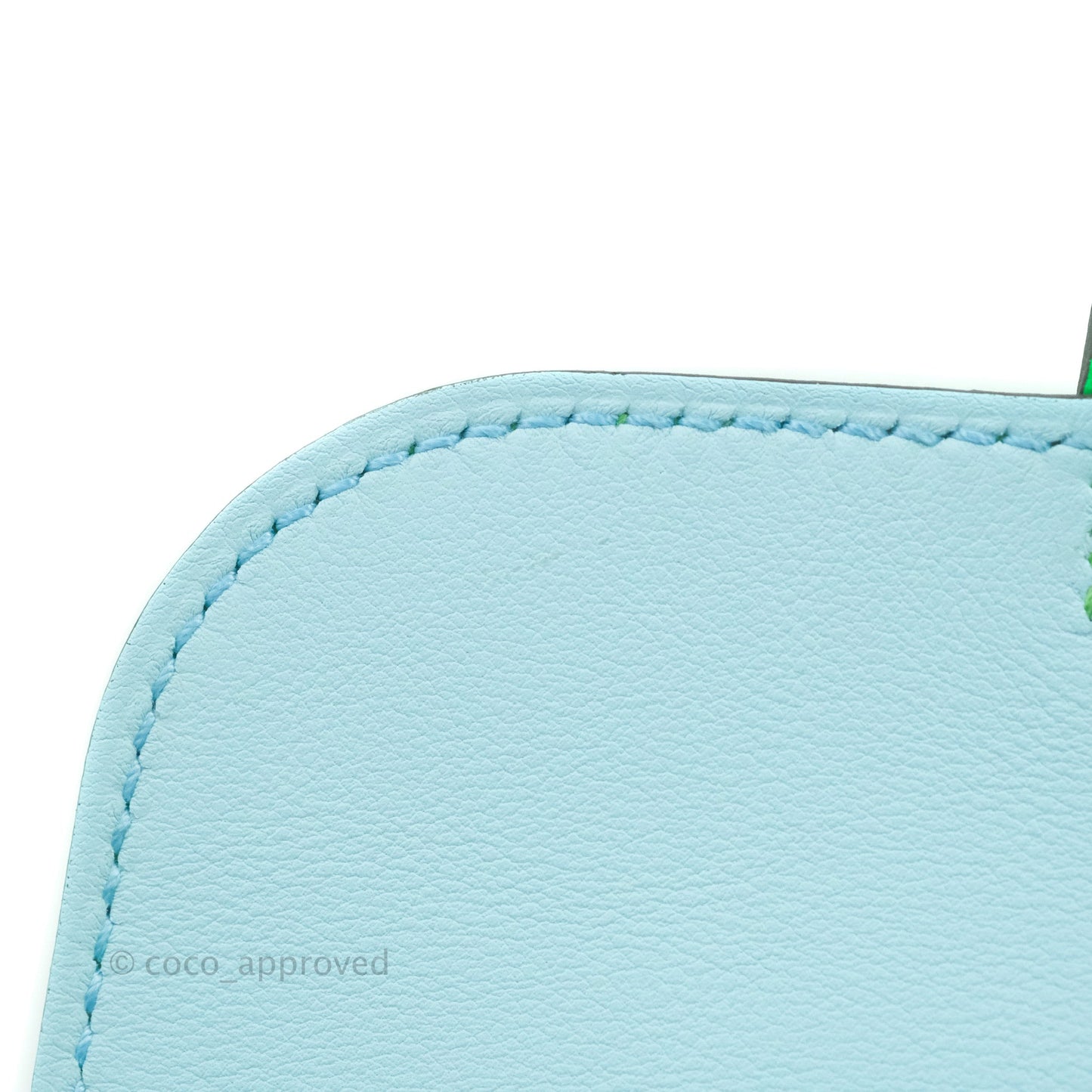 Hermès Halzan 25 Vert Comics/ Bleu Zephyr Clemence Palladium Hardware