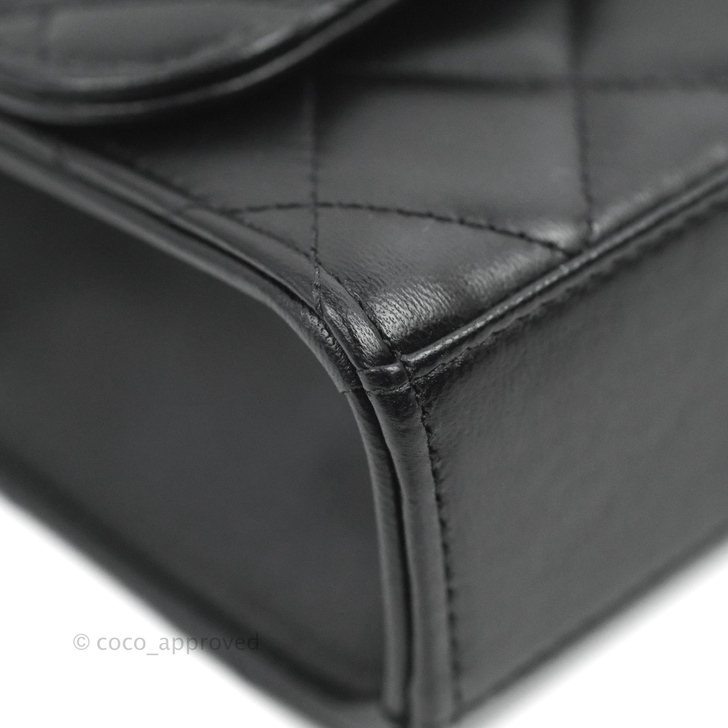 Chanel Mini Quilted Trendy CC Clutch With Chain Black Lambskin Gold Hardware