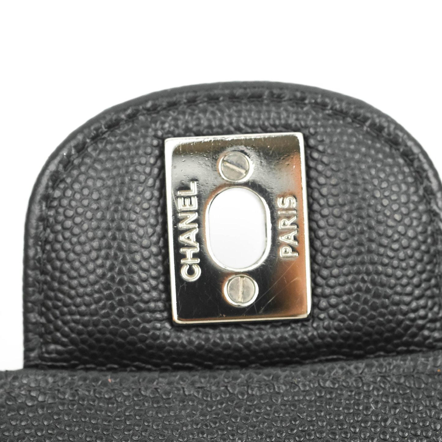 Chanel Classic Mini Rectangular Flap Black Caviar Silver Hardware