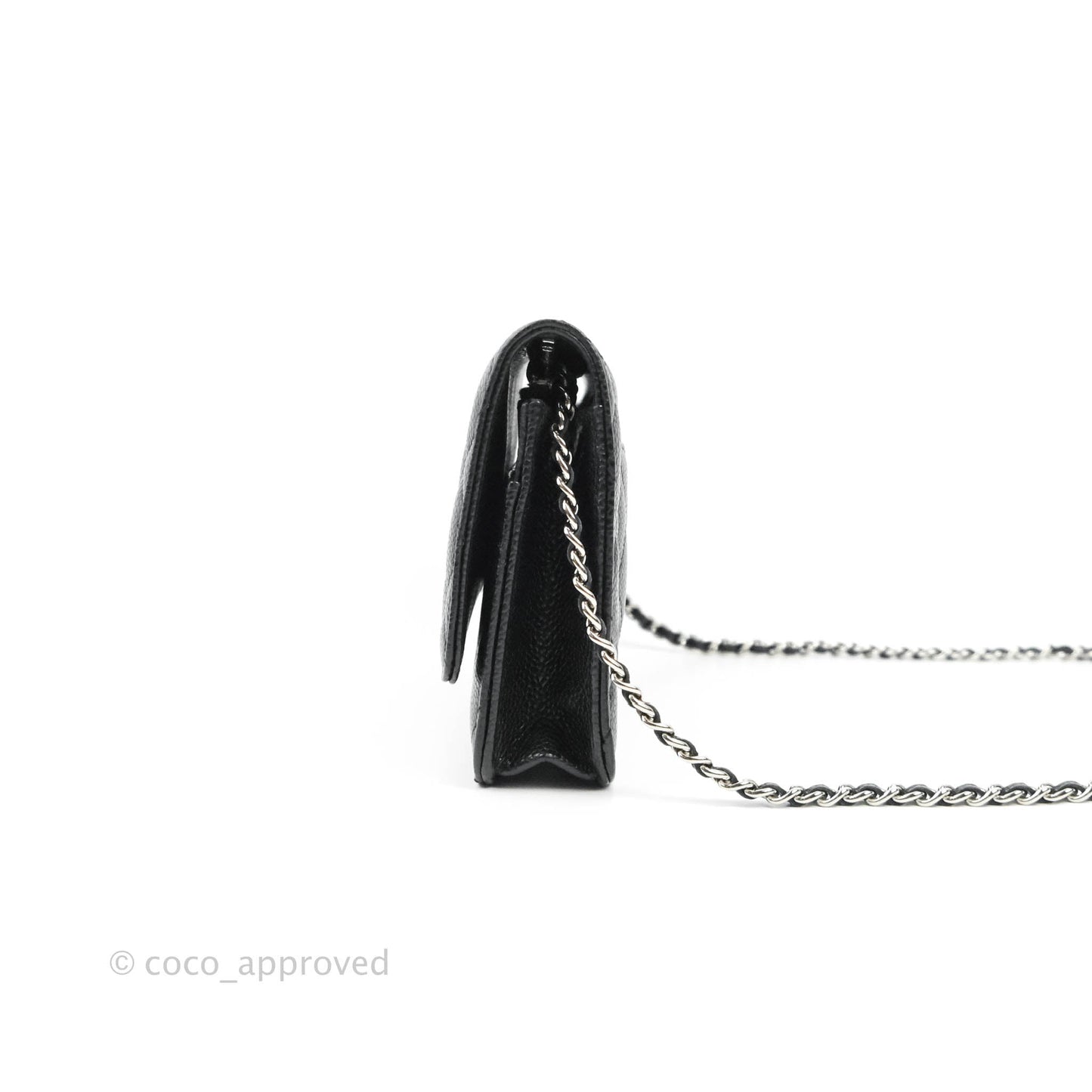 Chanel Quilted Classic WOC Black Caviar Silver Hardware