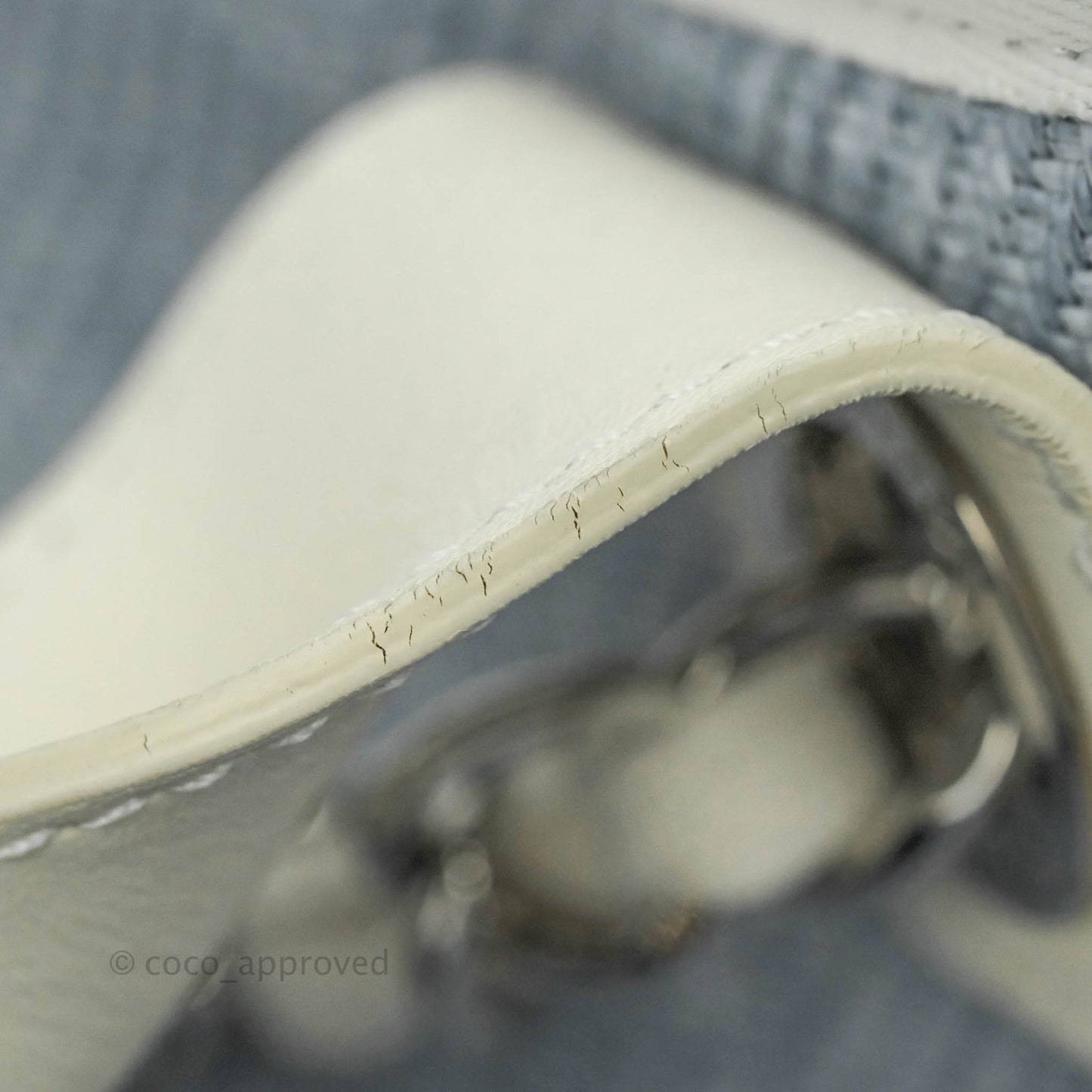 Chanel Large Deauville Light Blue Canvas Silver Hardware