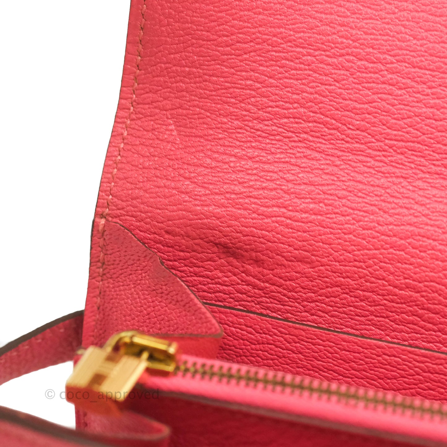 Hermès Kelly Wallet Rose Lipstick Chevre Gold Hardware