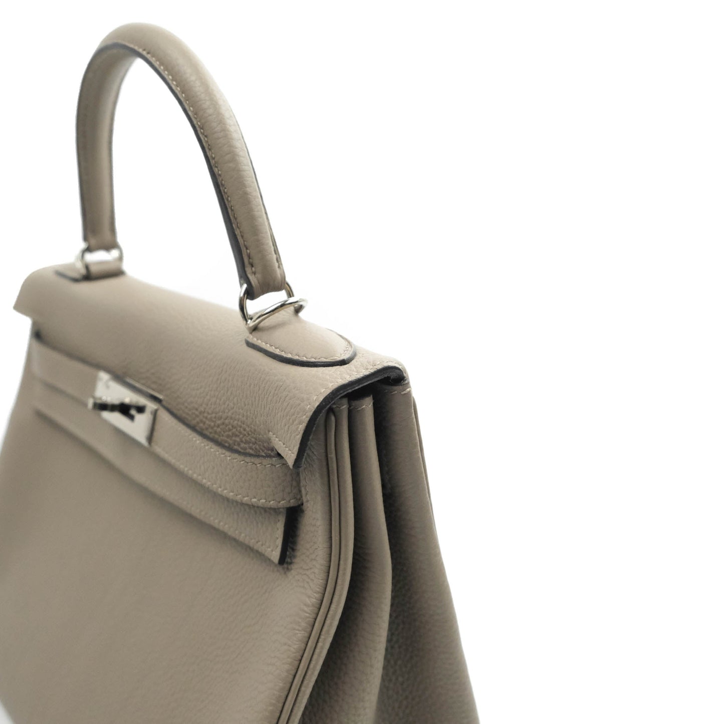 Hermès Kelly 28 Retourne Taurillon Clemence Gris Asphalt M8 Palladium Hardware
