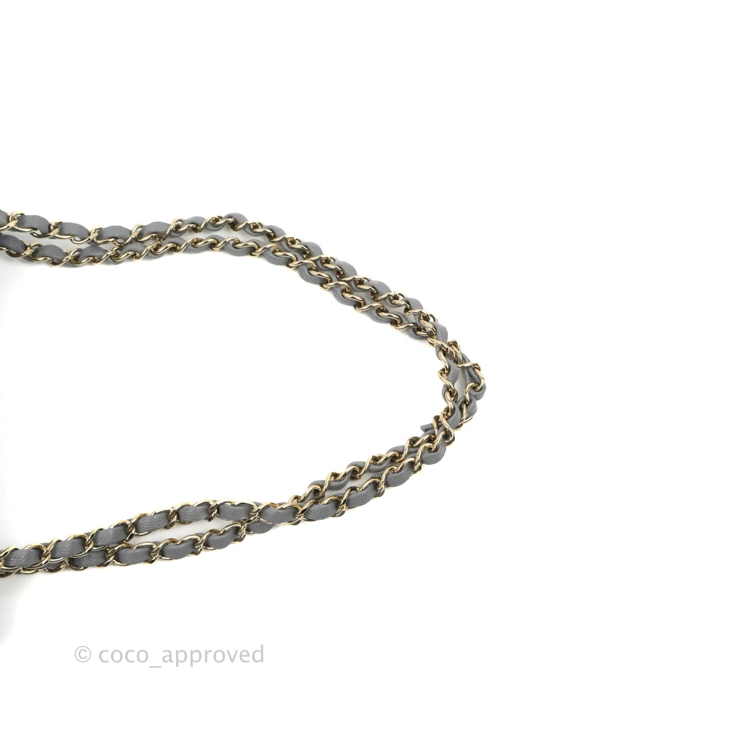 Chanel Small Classic Quilted Flap Grey Caviar Gold Hardware 20C