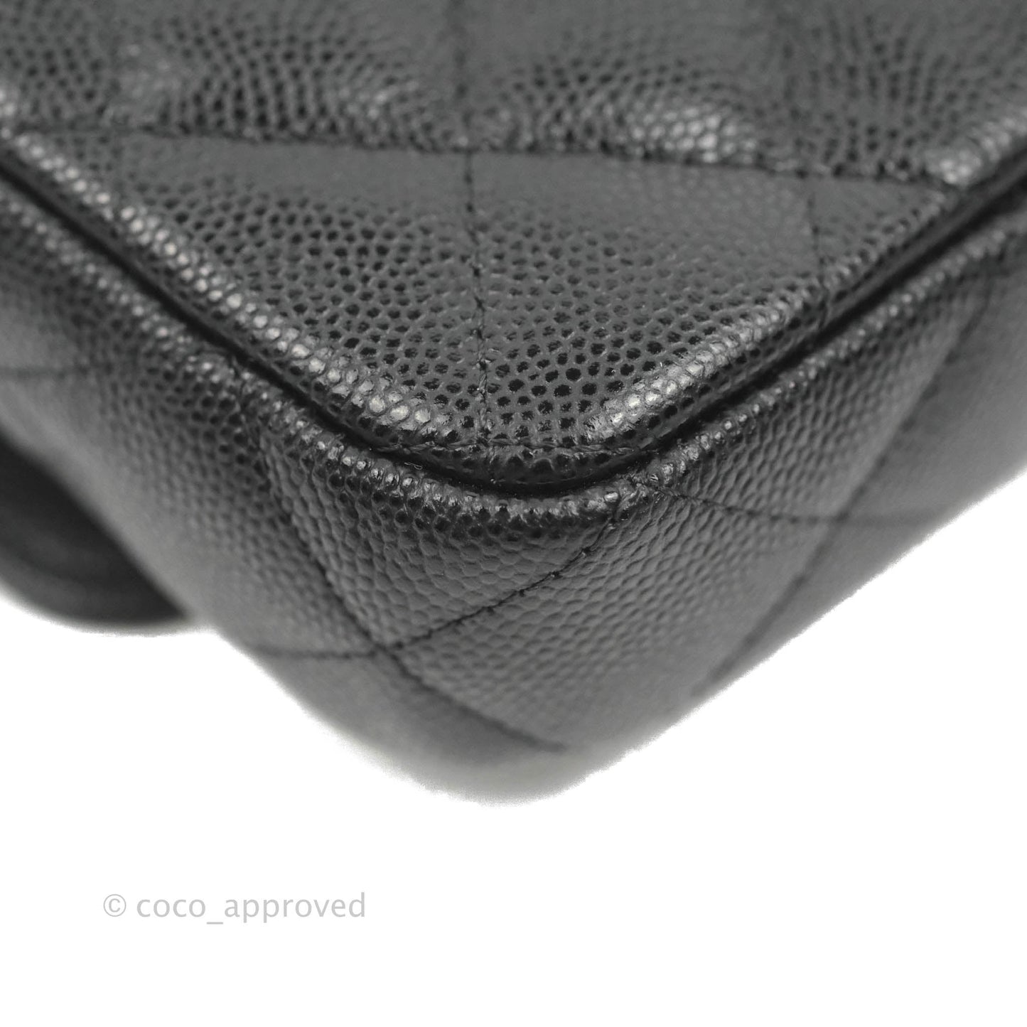Chanel Classic Flap Phone Holder With Chain Black Caviar Gold Hardware 22A