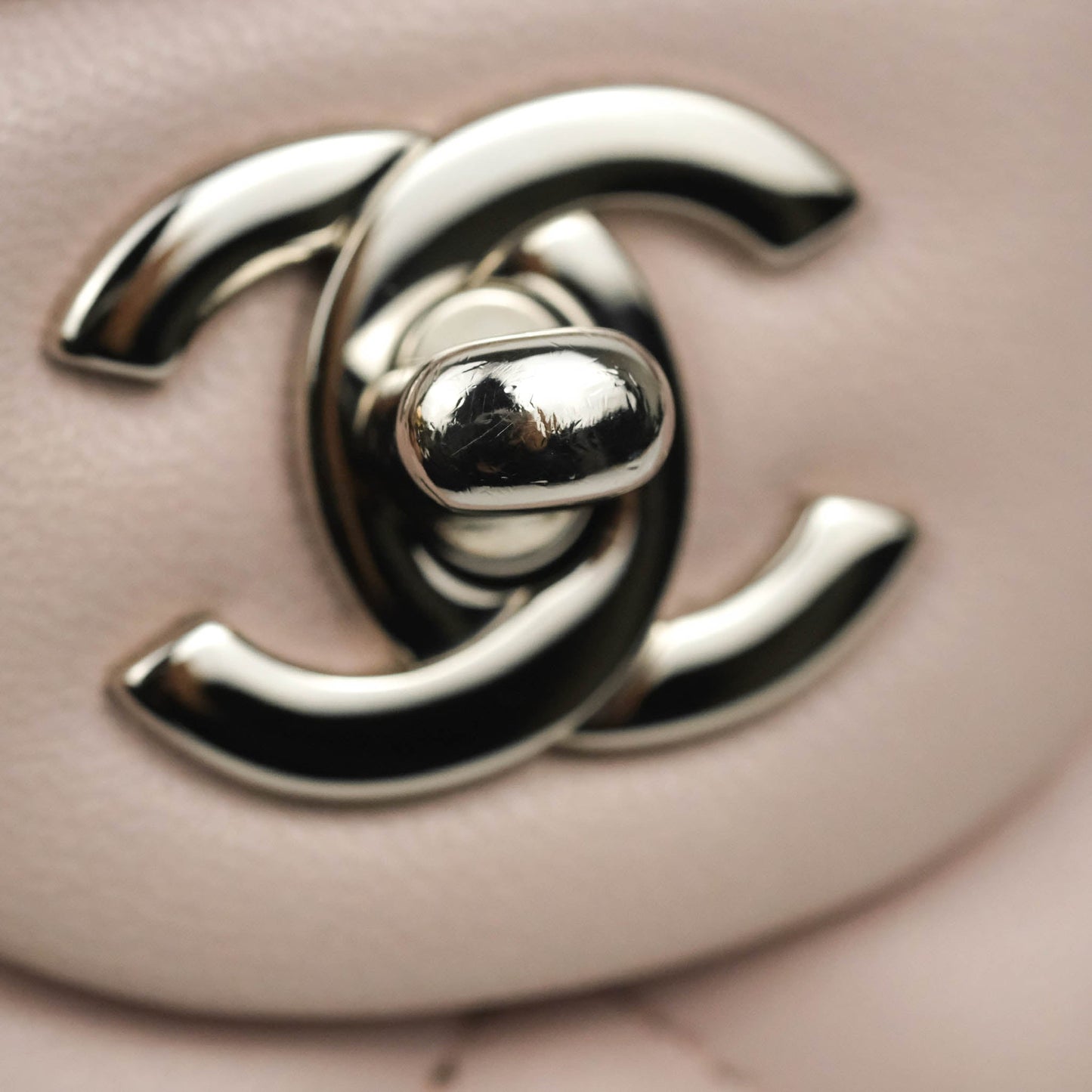 Chanel Quilted Mini Rectangular Flap Light Pink Lambskin Silver Hardware