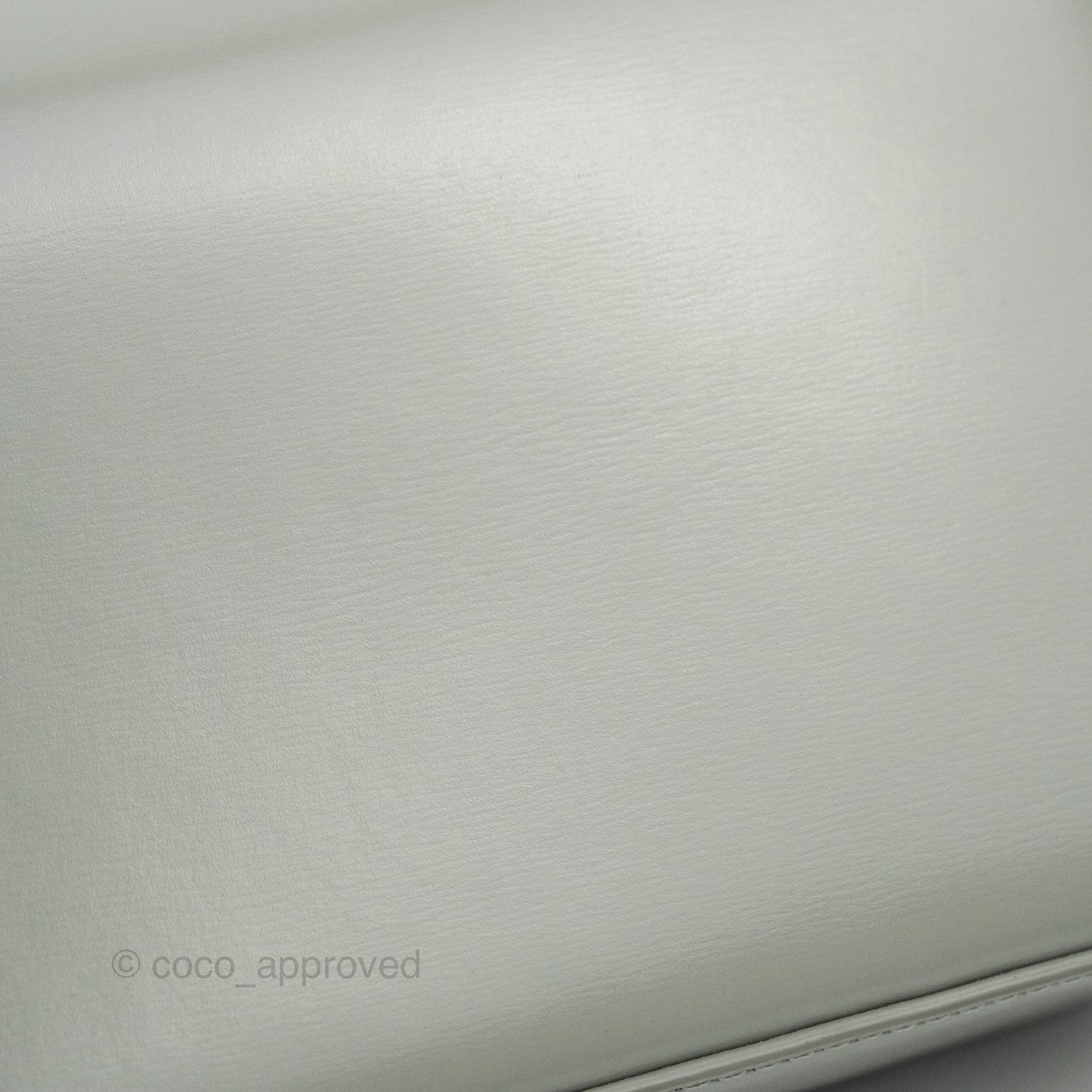Celine Chain Shoulder Bag Pale Grey Shiny Calfskin