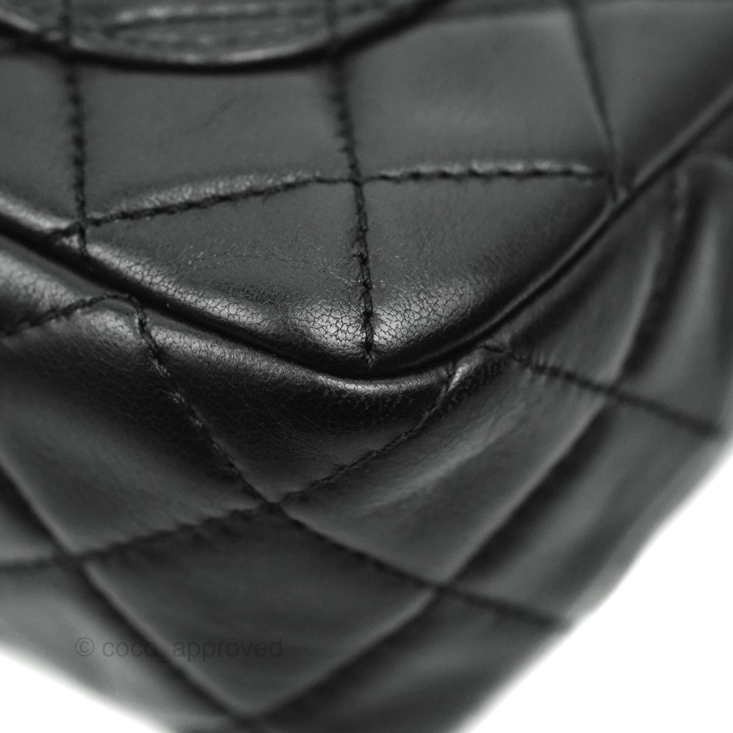 Chanel Quilted Mini Rectangular Pearl Crush Black Lambskin Gold Hardware