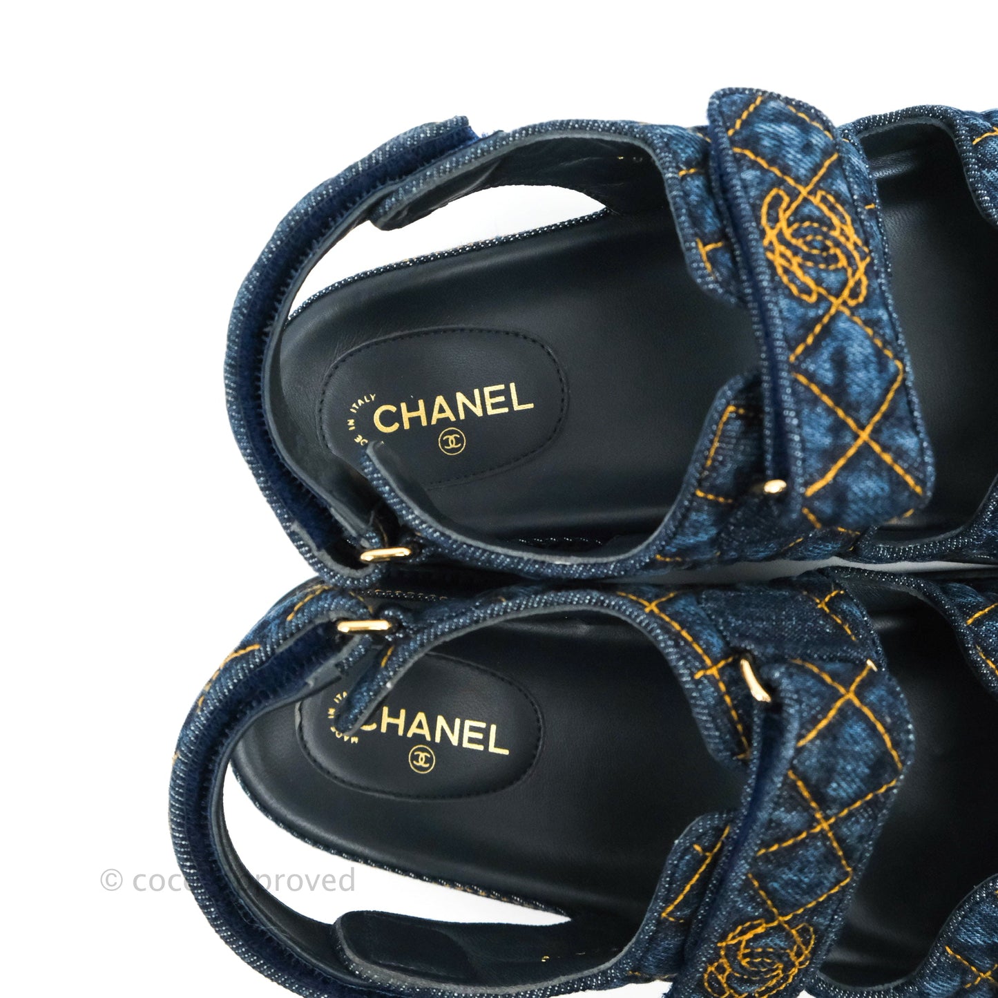Chanel Denim Dad Sandals Size 38.5