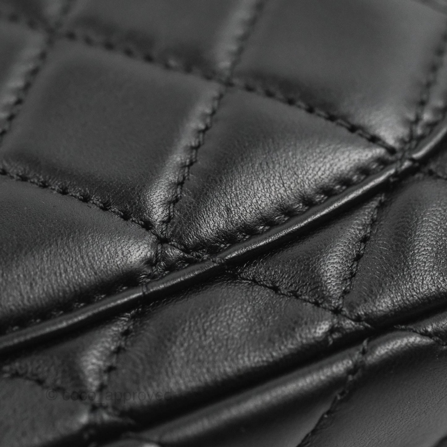 Chanel Mini Rectangular Pearl Crush Quilted Black Lambskin Aged Gold Hardware