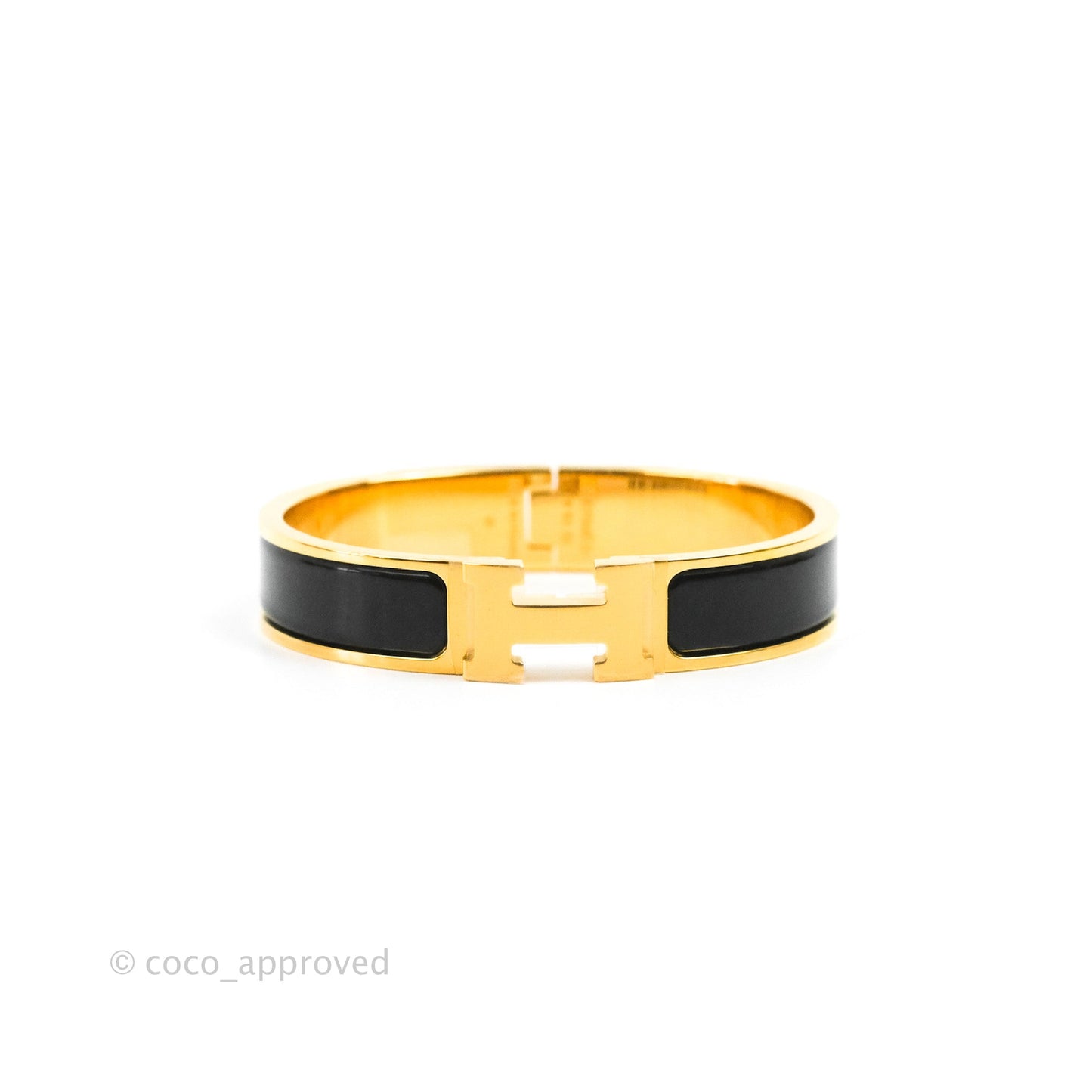Hermès Clic H Bracelet Black Gold PM