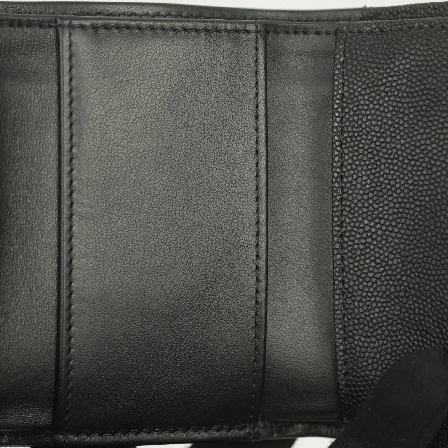 Chanel Small Flap Trifold Wallet Black Caviar Gold Hardware 23C