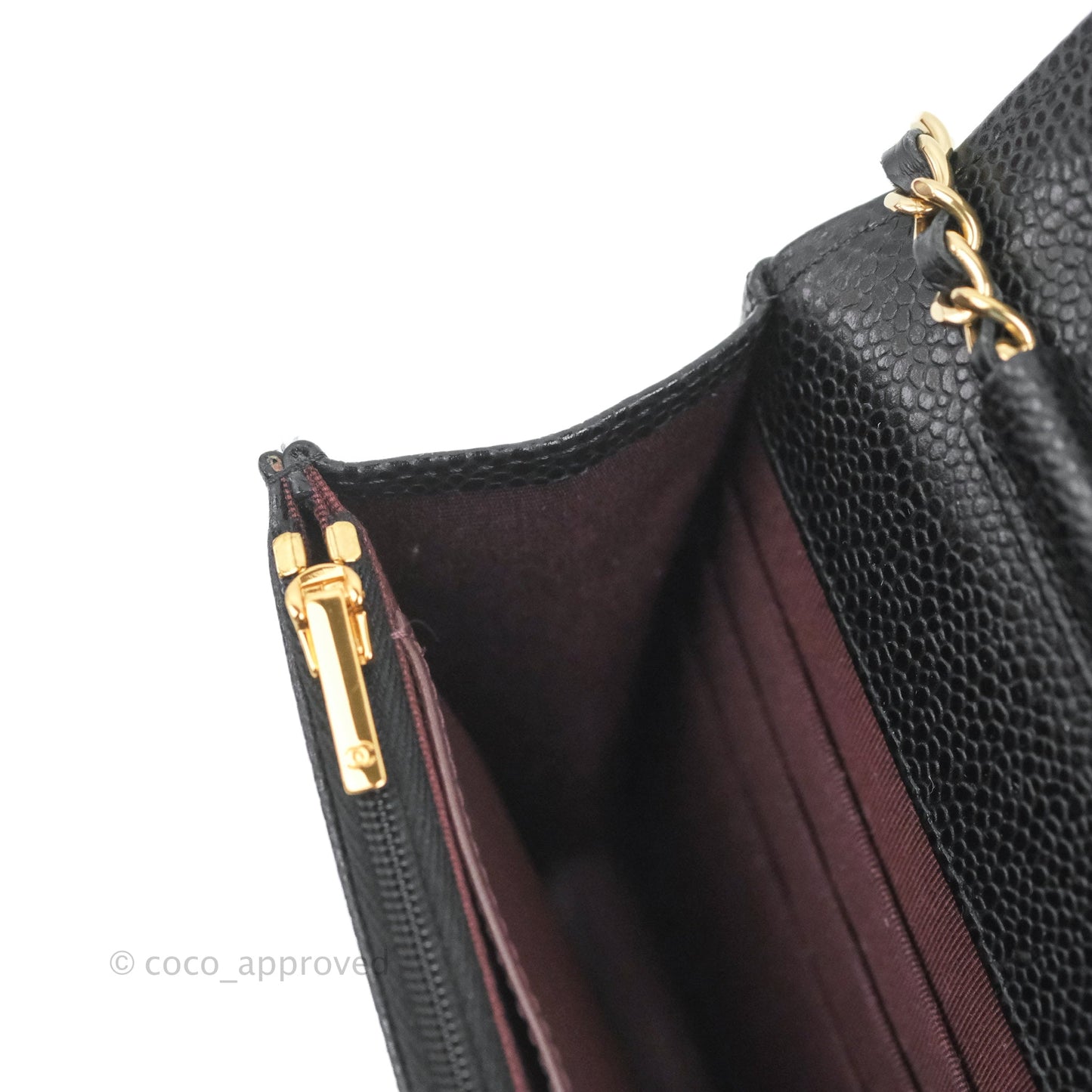 Chanel Quilted Classic WOC Black Caviar Gold Hardware