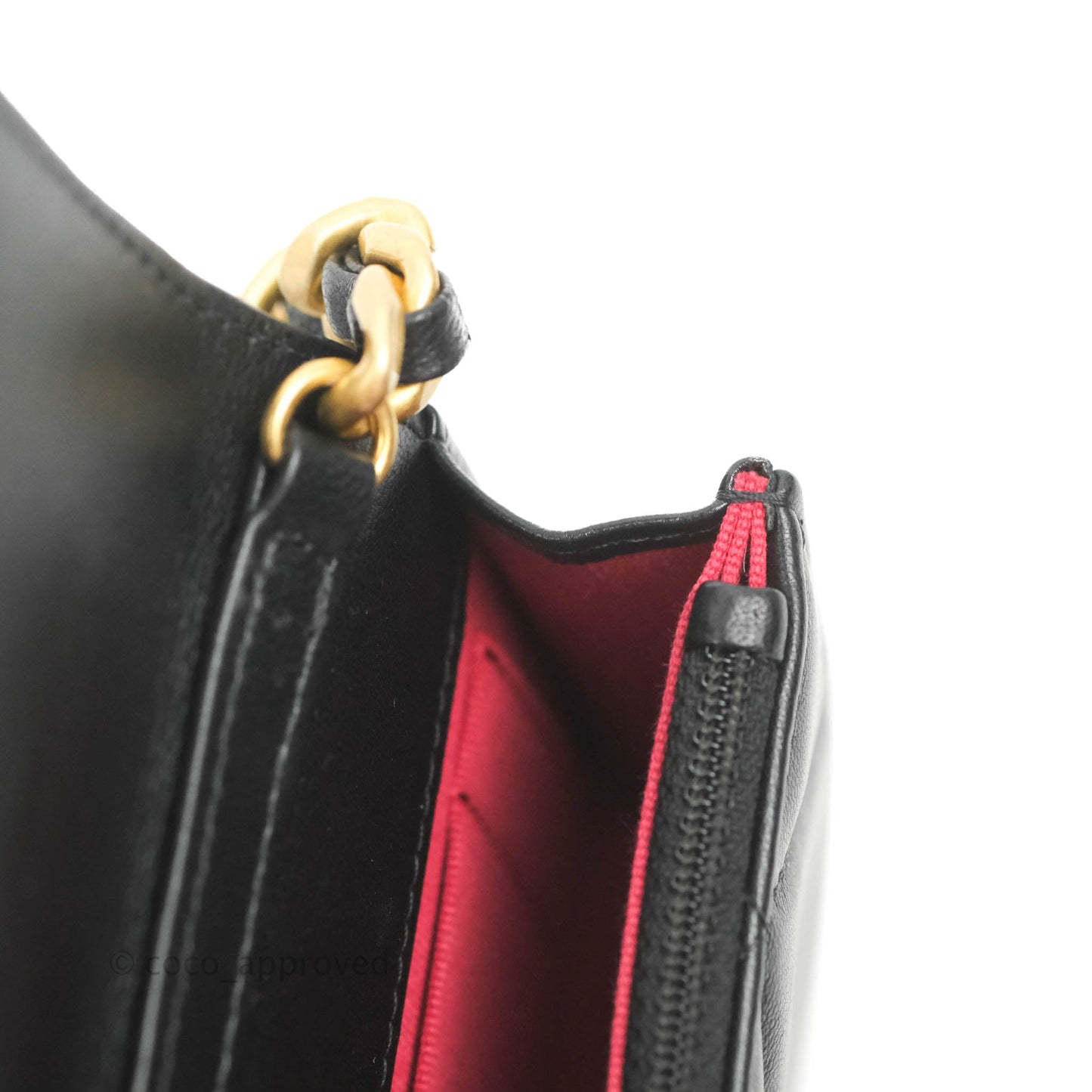 Chanel 19 Mini Clutch with Chain Black Lambskin Mixed Hardware