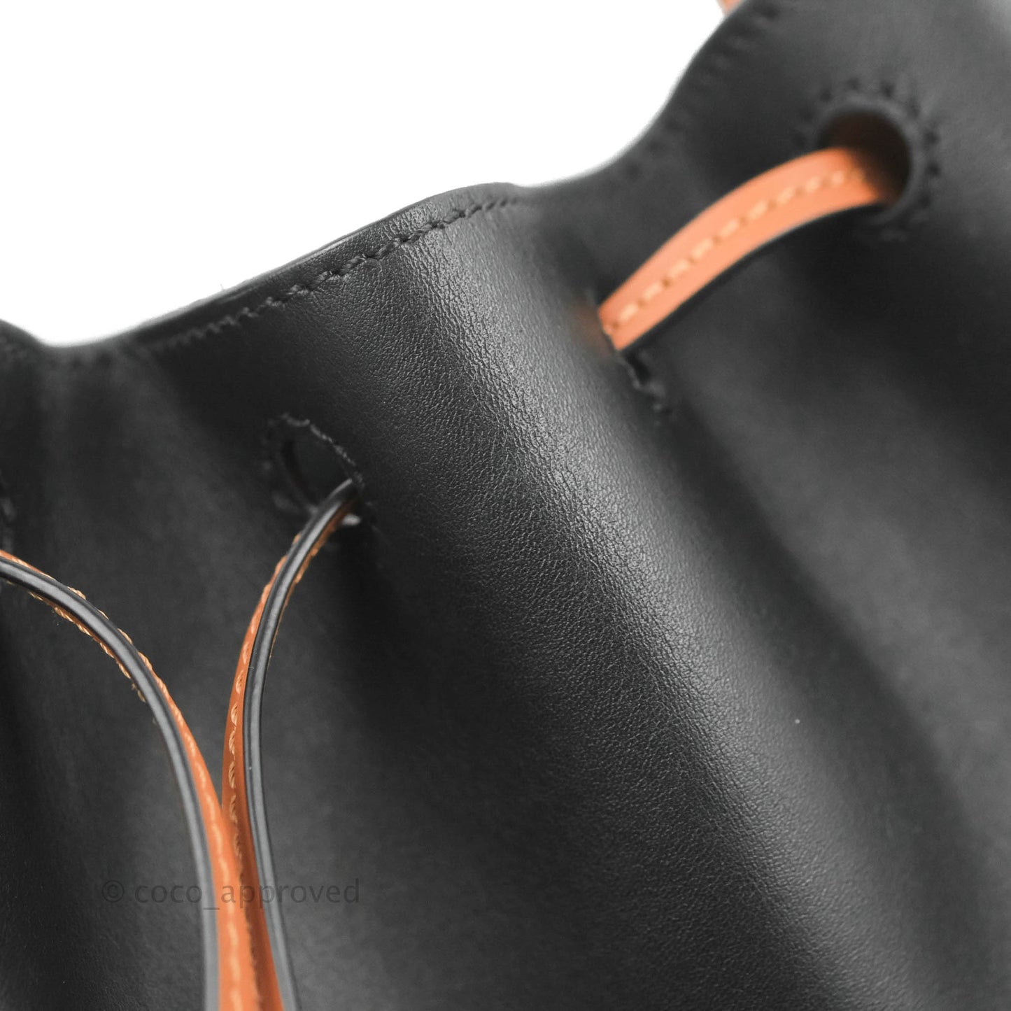 Loewe Small Balloon Bucket Bag Black Tan Calfskin