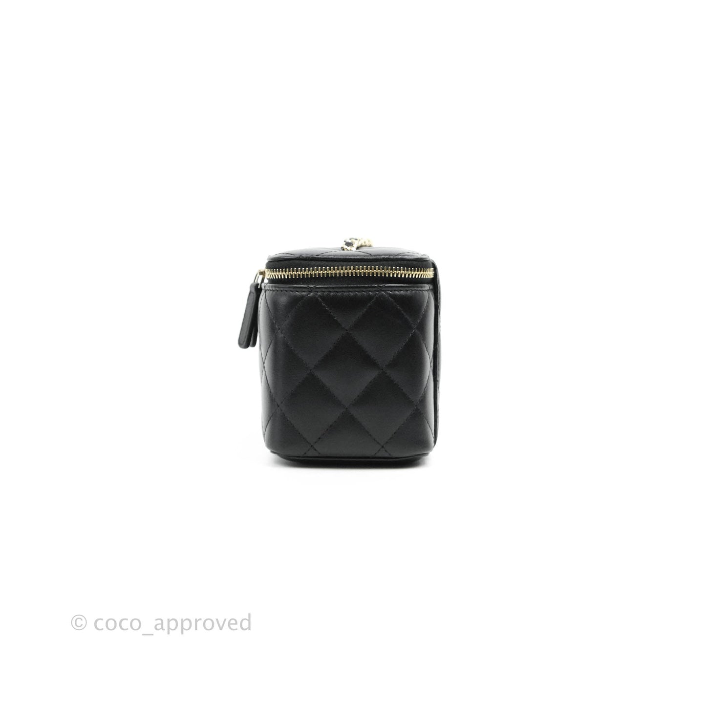 Chanel Vanity with Classic Chain Black Lambskin Gold Hardware