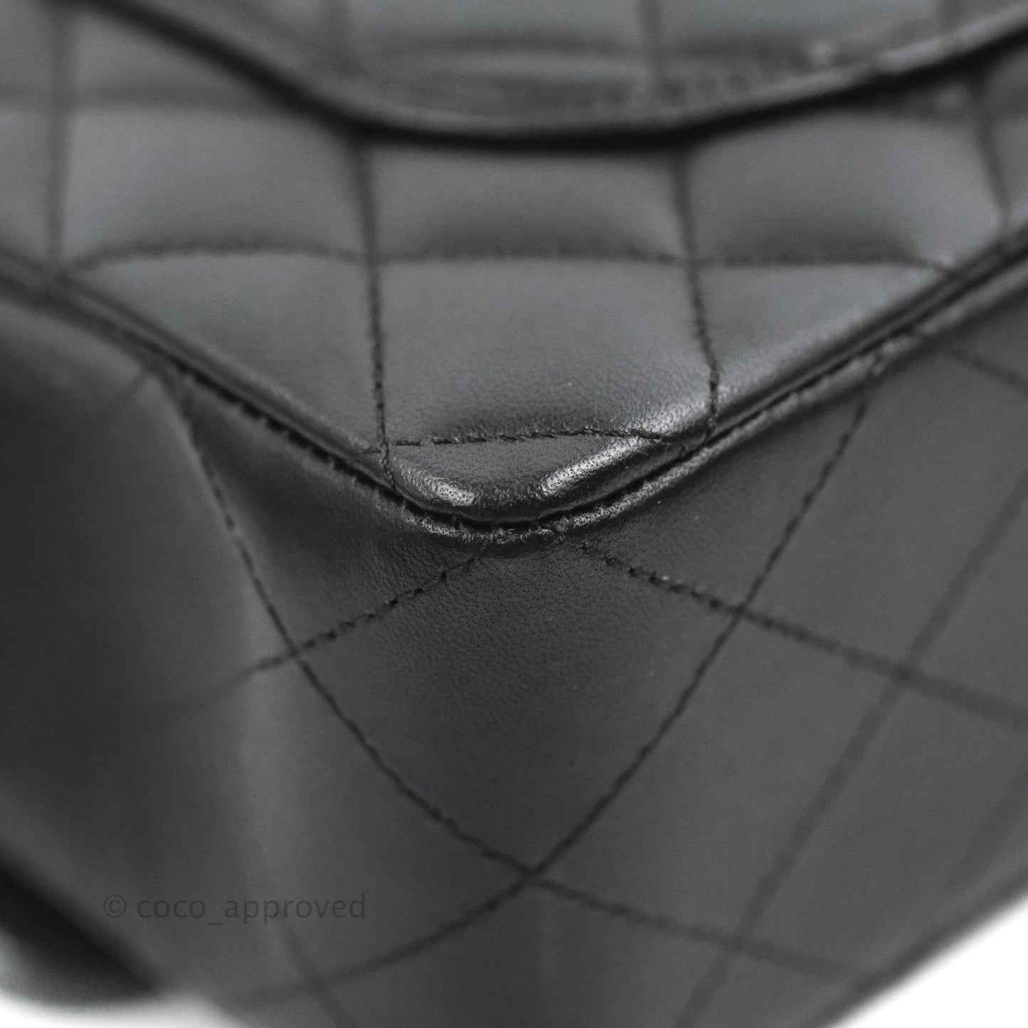 Chanel Small Classic Quilted Flap Black Lambskin Gold Hardware
