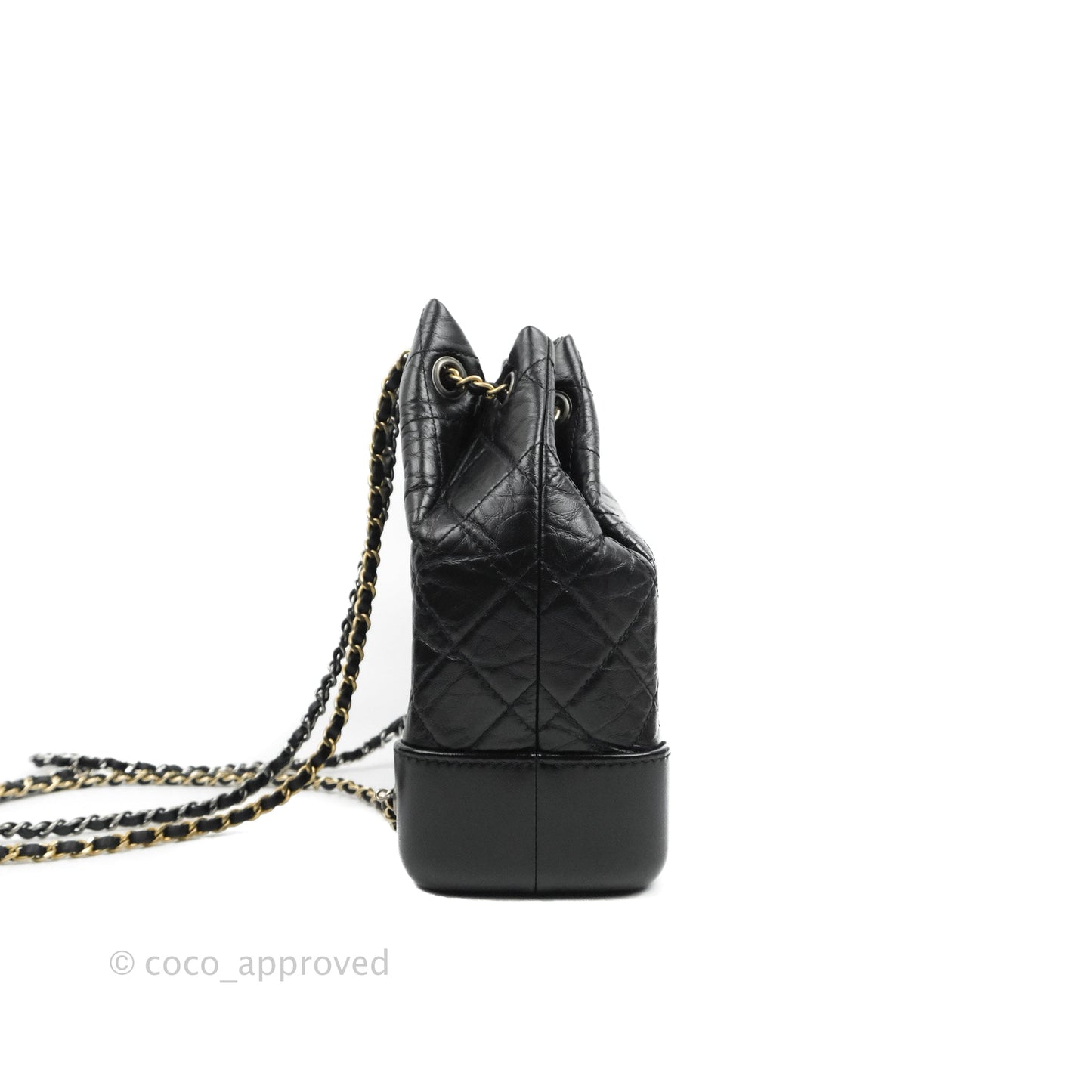 Chanel Small Gabrielle Backpack Black Aged Calfskin