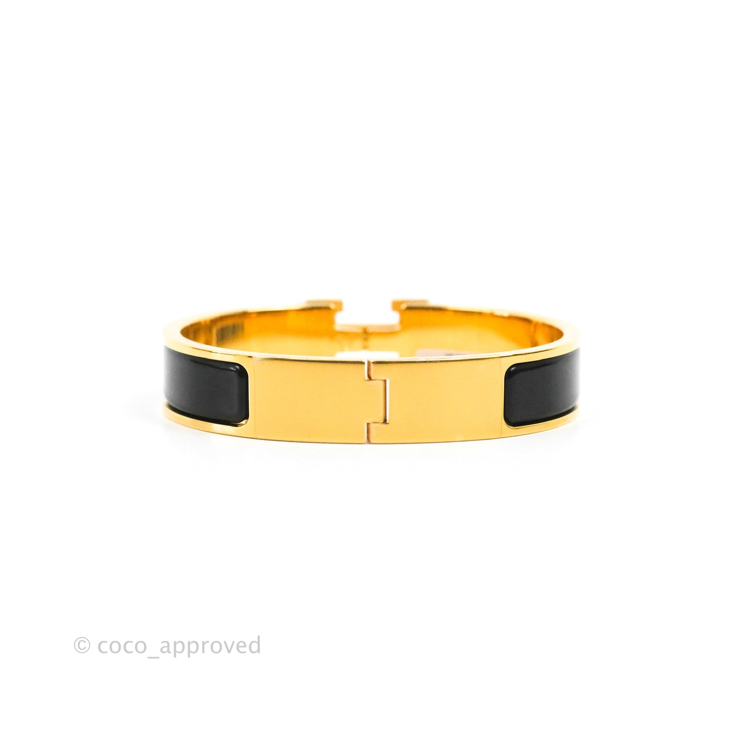 Hermès Clic H Bracelet Black Gold PM