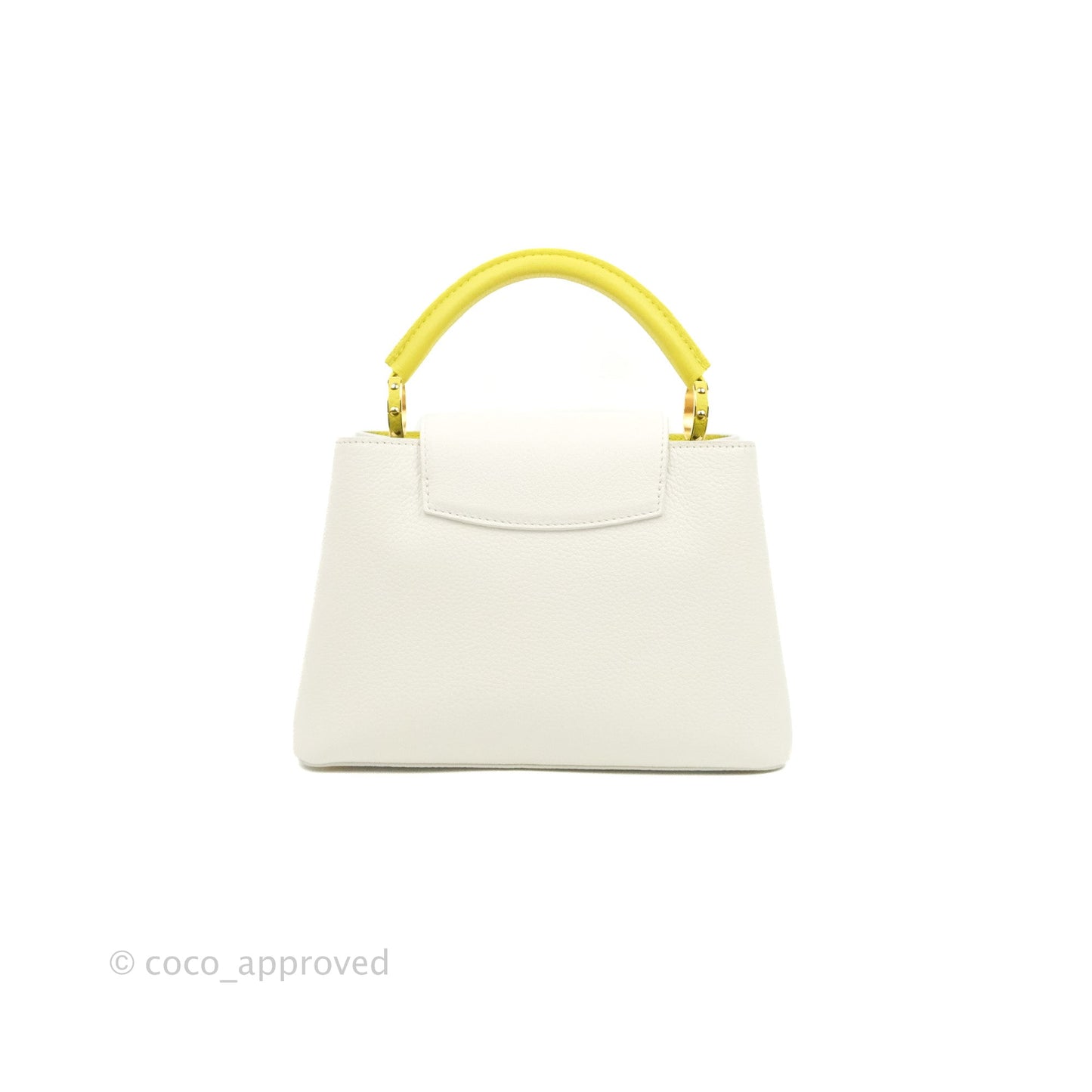 Louis Vuitton Taurillon Capucines BB Snow / Cedrat