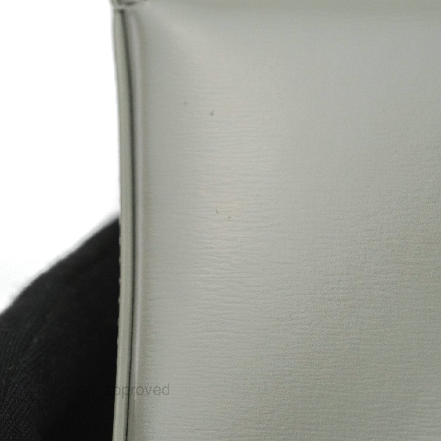 Celine Chain Shoulder Bag Pale Grey Shiny Calfskin
