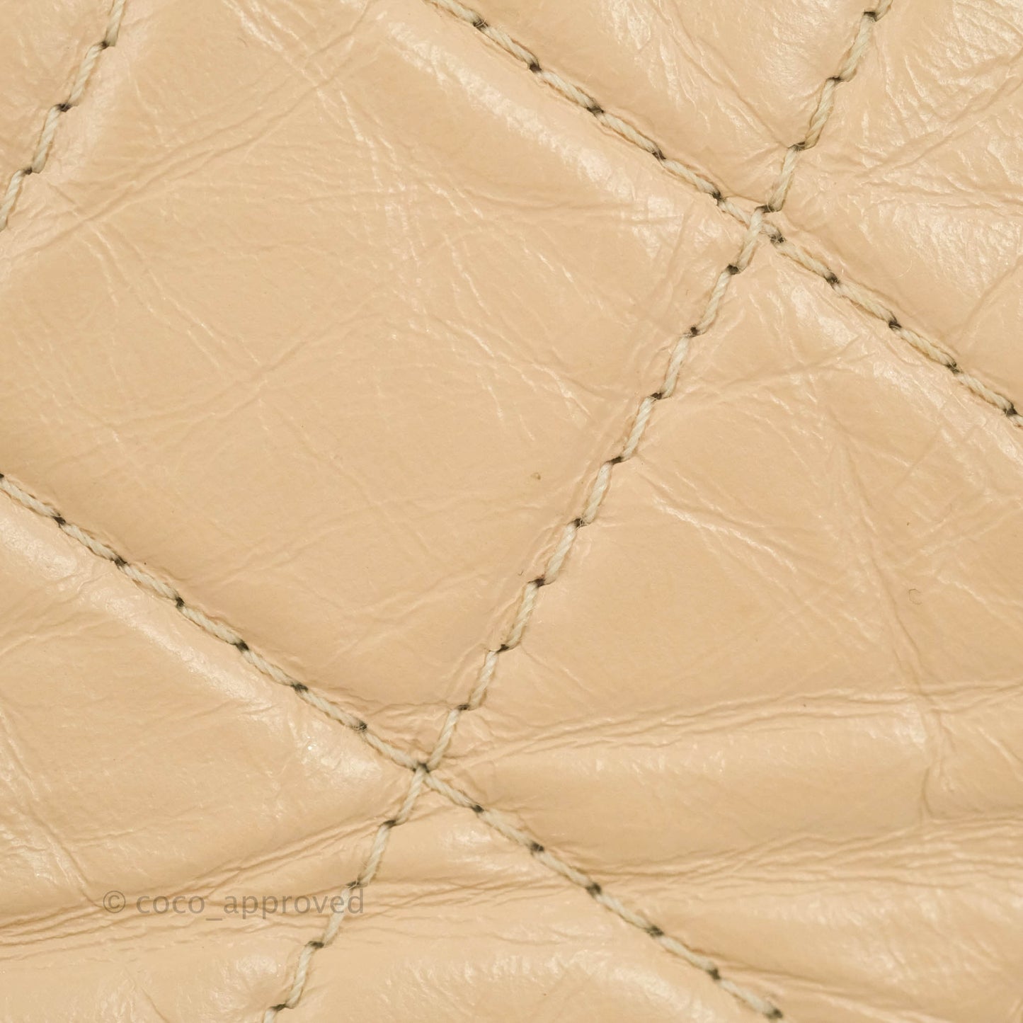 Chanel Small Gabrielle Backpack Beige Black Aged Calfskin