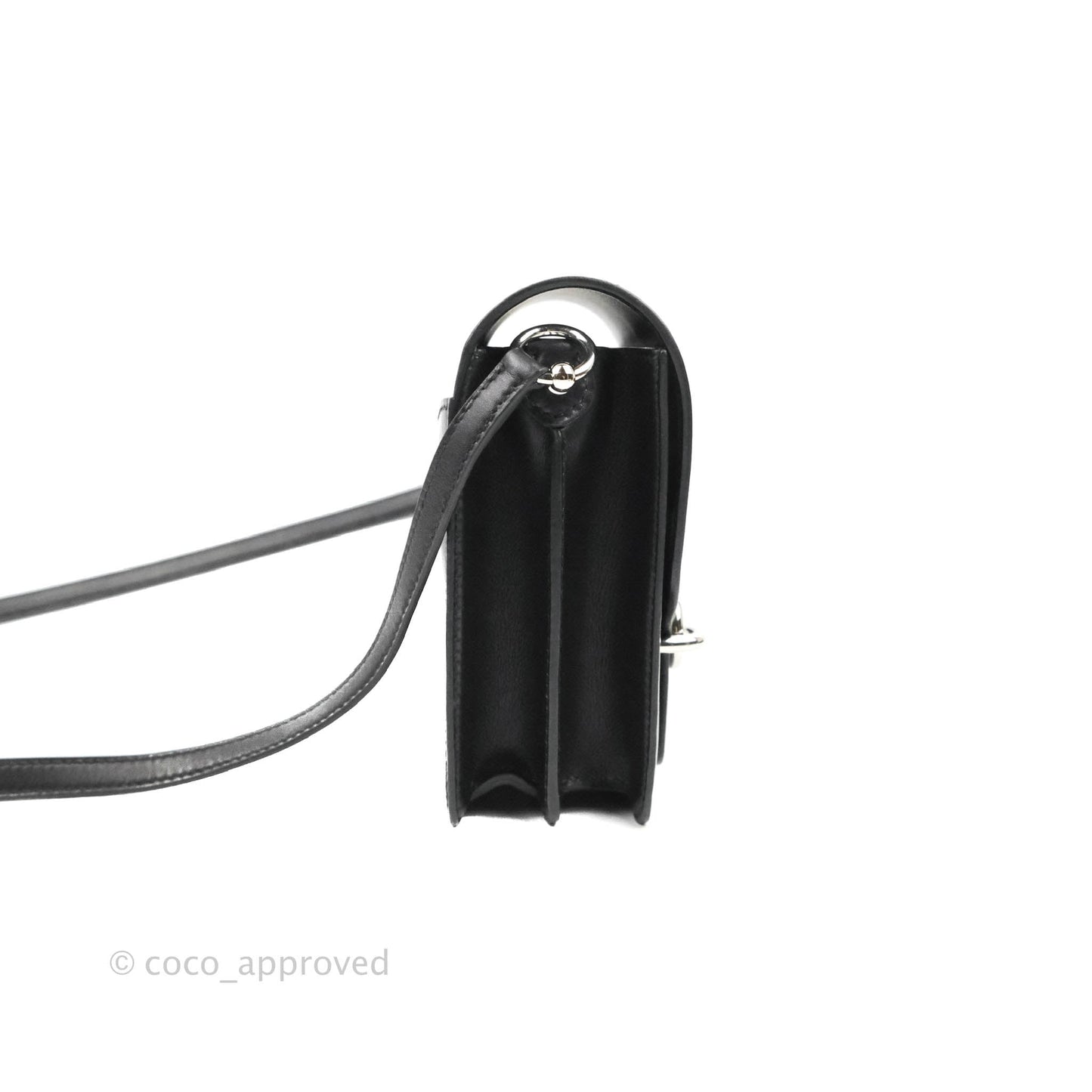 Hermès Roulis Mini 18 Black Swift Palladium Hardware