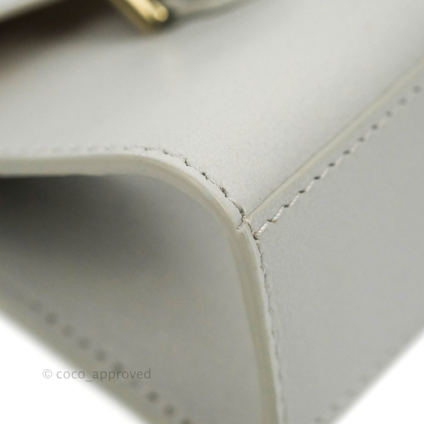 Delvaux Mini Brillant Bag Charm Light Grey Calfskin
