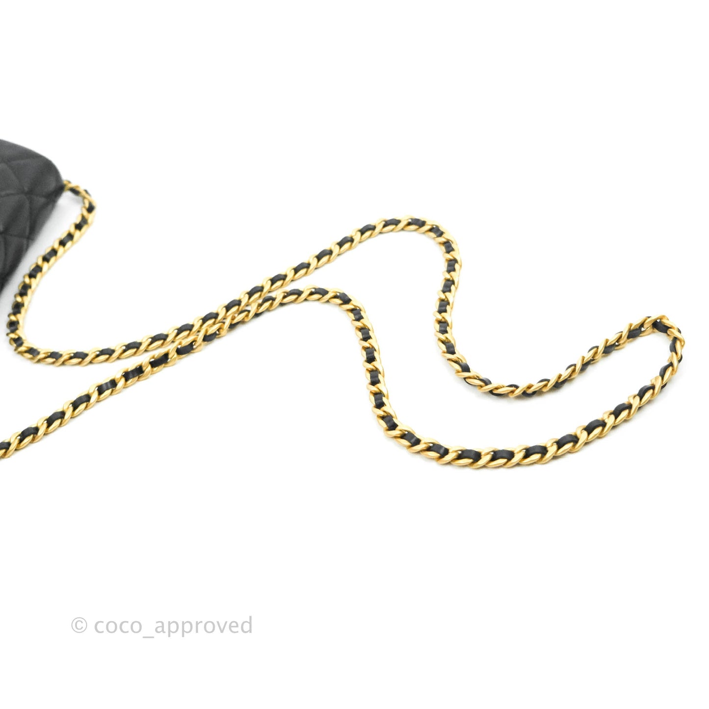 Chanel Clutch with Chain Black Calfskin Aged Gold Hardware