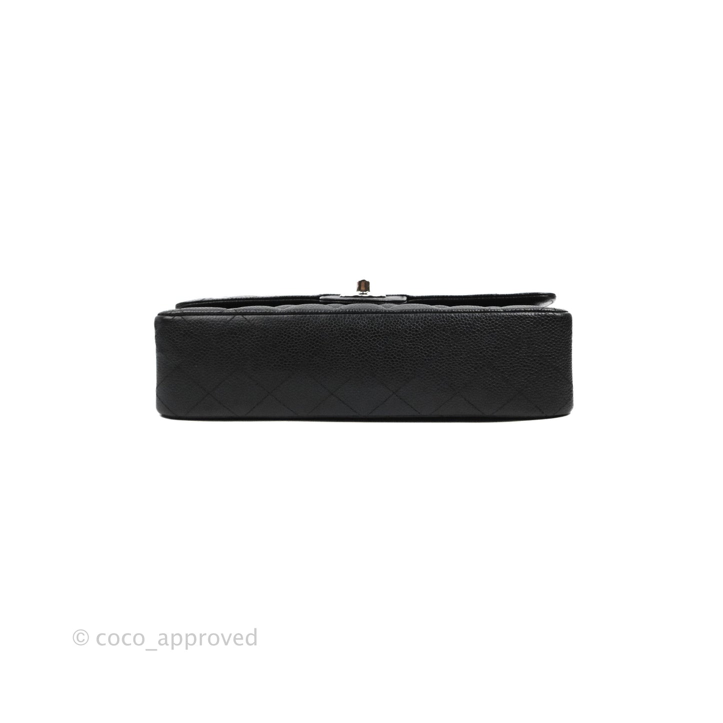 Chanel Classic M/L Medium Flap Quilted Black Caviar Silver Hardware