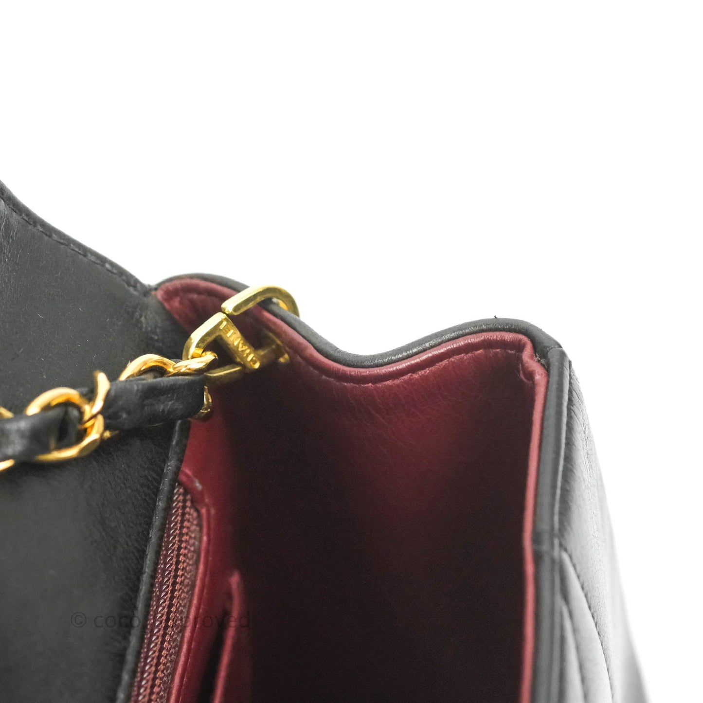Chanel Black Quilted Lambskin Small Vintage Classic Diana Flap Bag