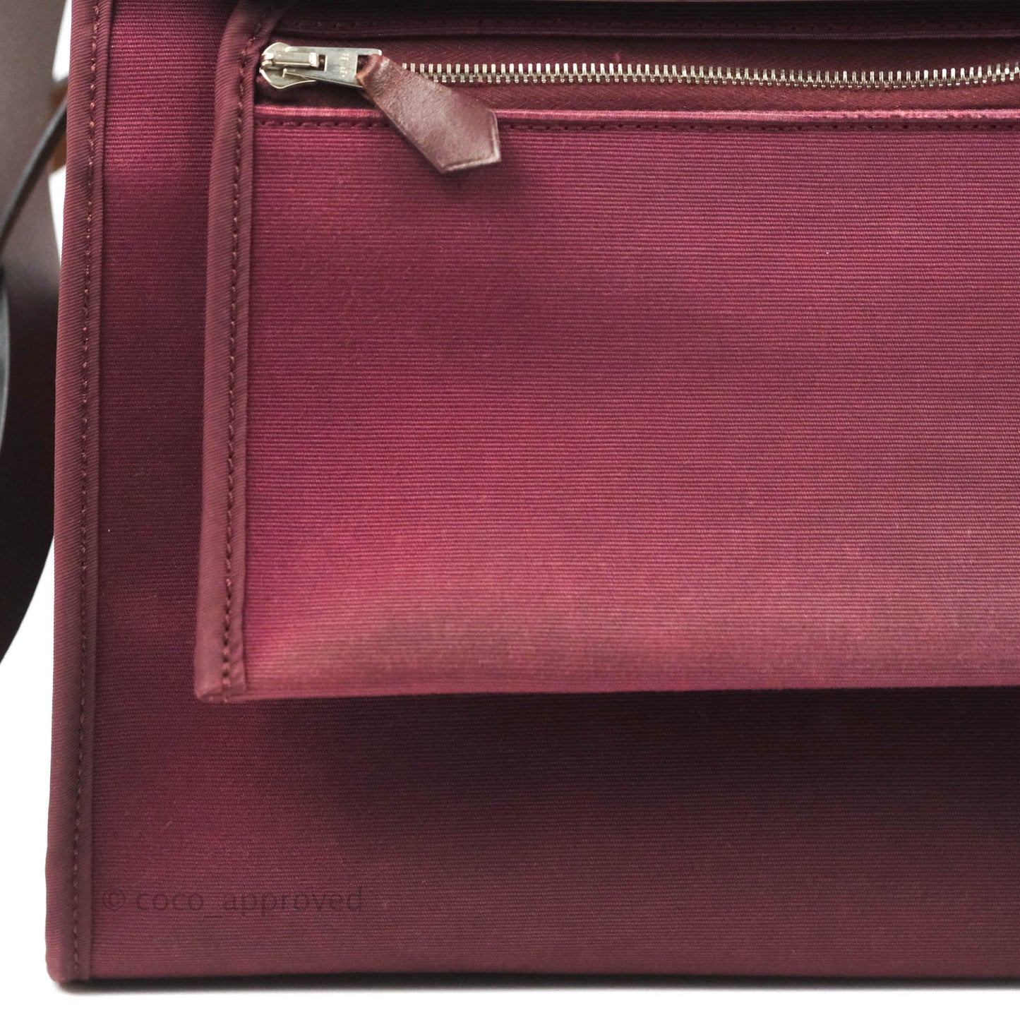 Hermès Herbag Zip 31 in Prune Hunter Cowhide & Canvas Palladium Hardware